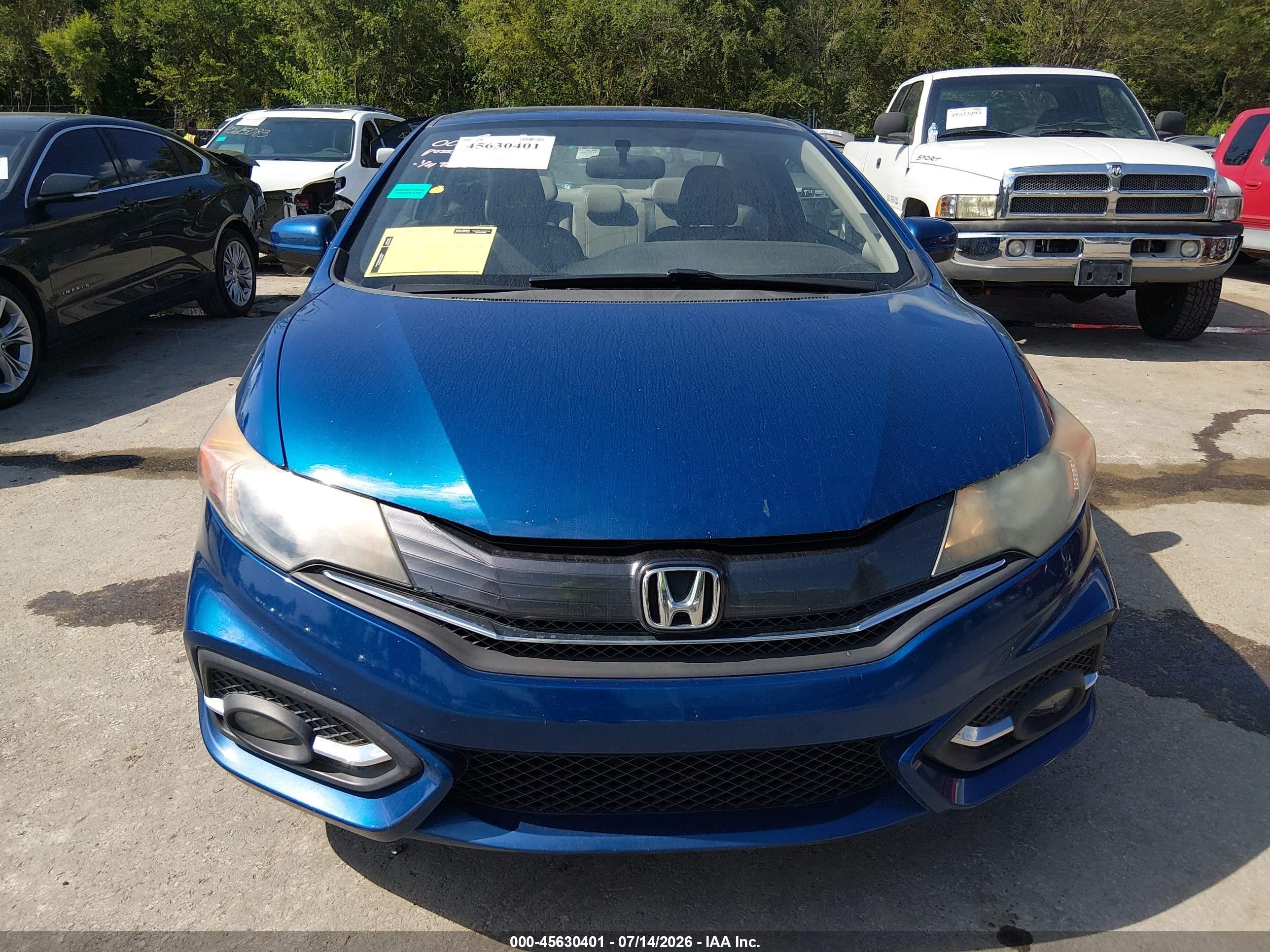 2015 Honda Civic Ex-l Blue vin: 2HGFG3B00FH520578