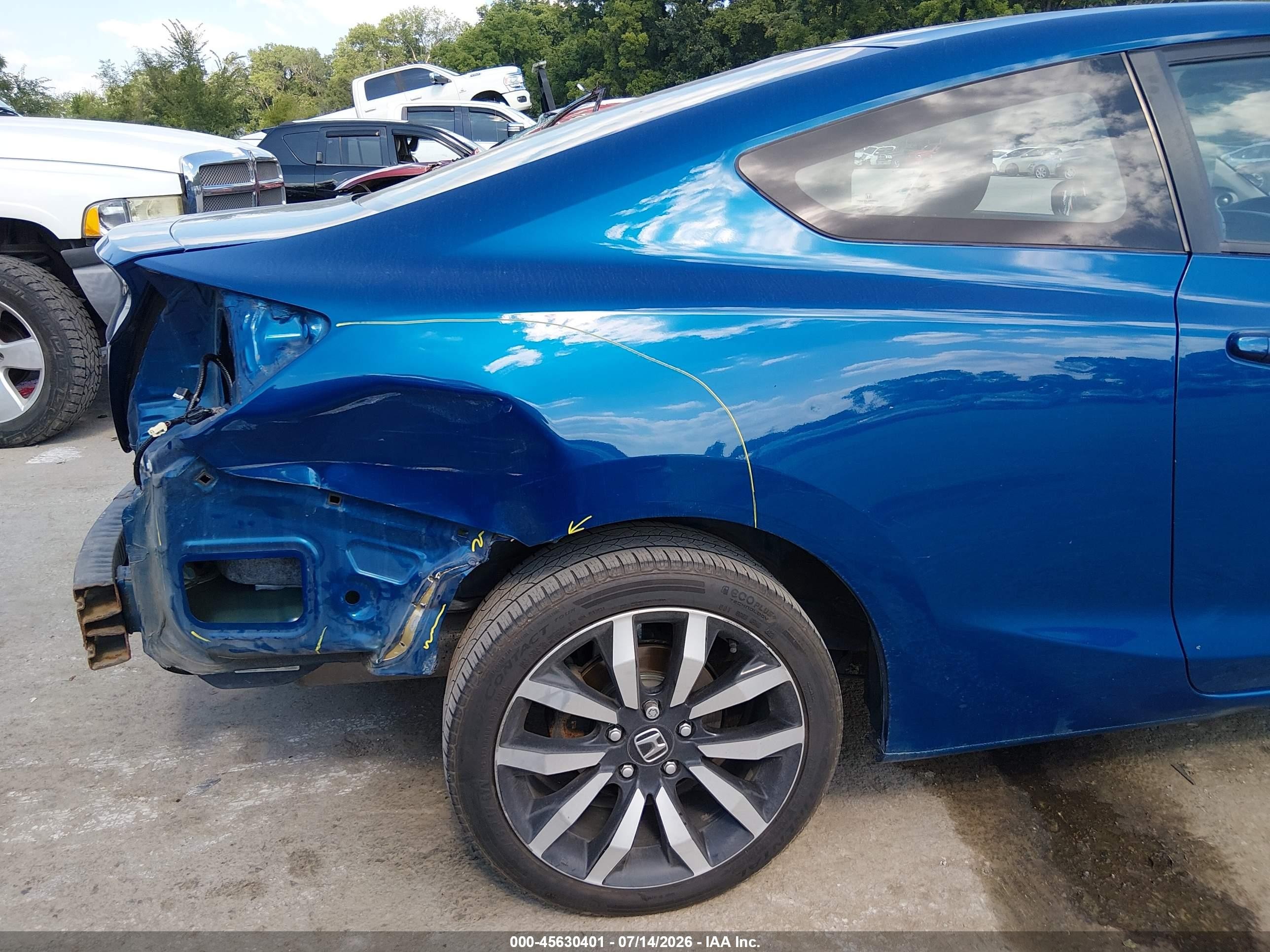 2015 Honda Civic Ex-l Blue vin: 2HGFG3B00FH520578
