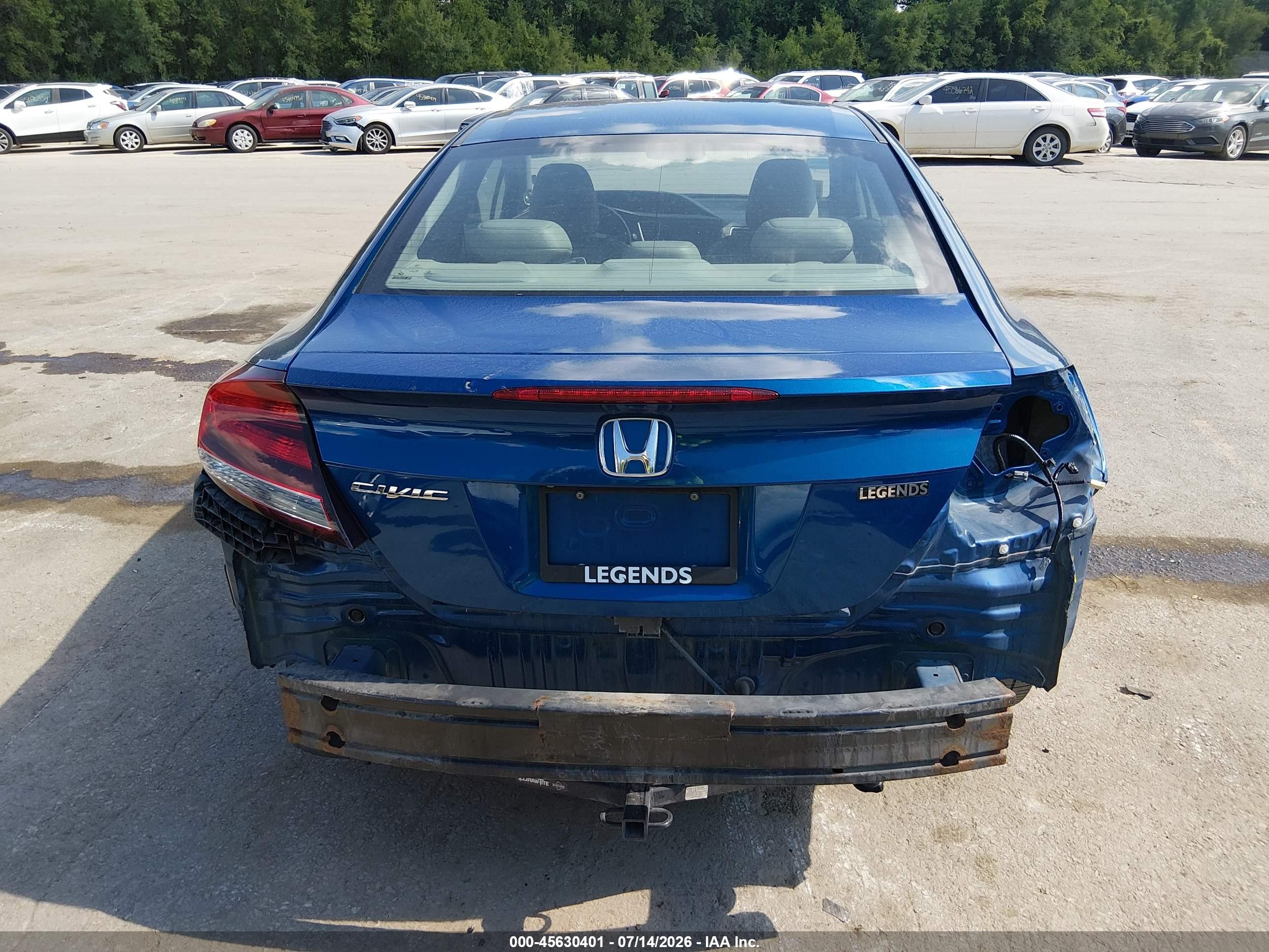 2015 Honda Civic Ex-l Blue vin: 2HGFG3B00FH520578