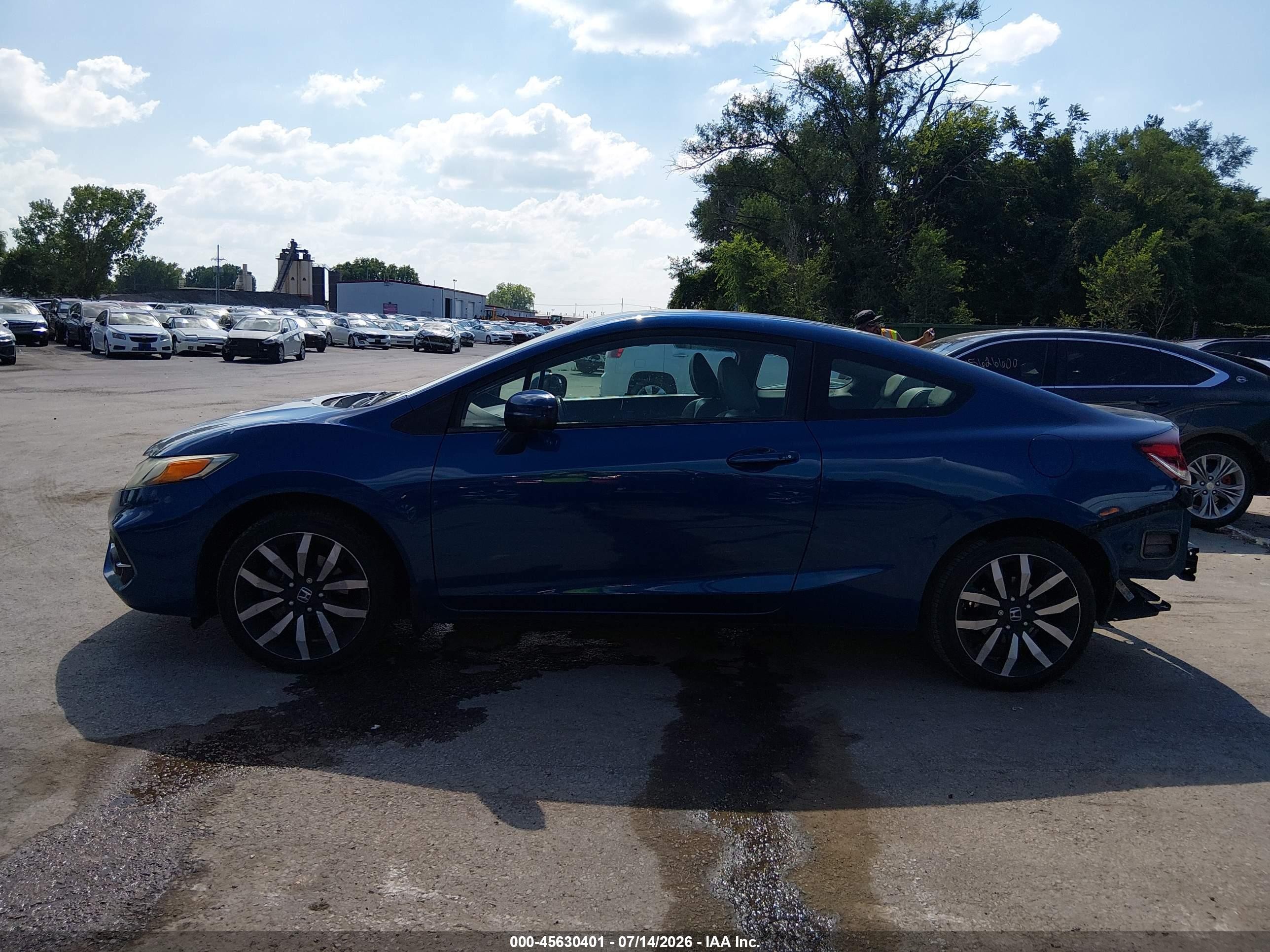 2015 Honda Civic Ex-l Blue vin: 2HGFG3B00FH520578