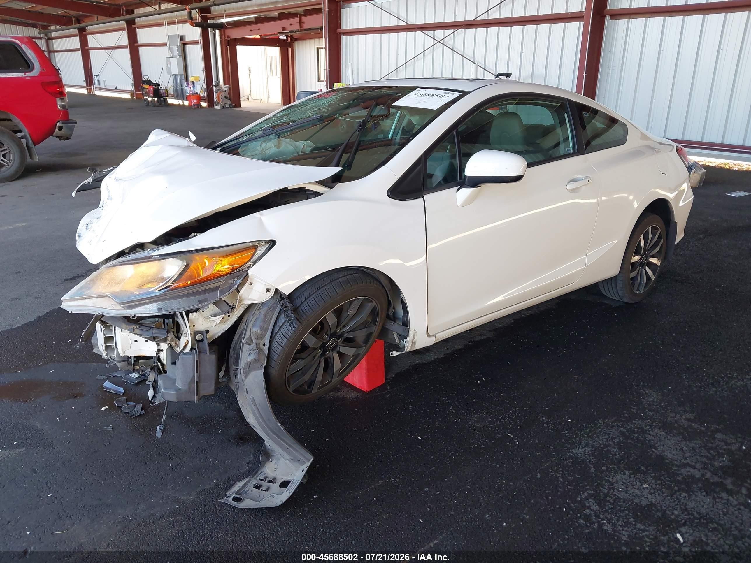 2015 Honda Civic Ex-l White vin: 2HGFG3B00FH524470