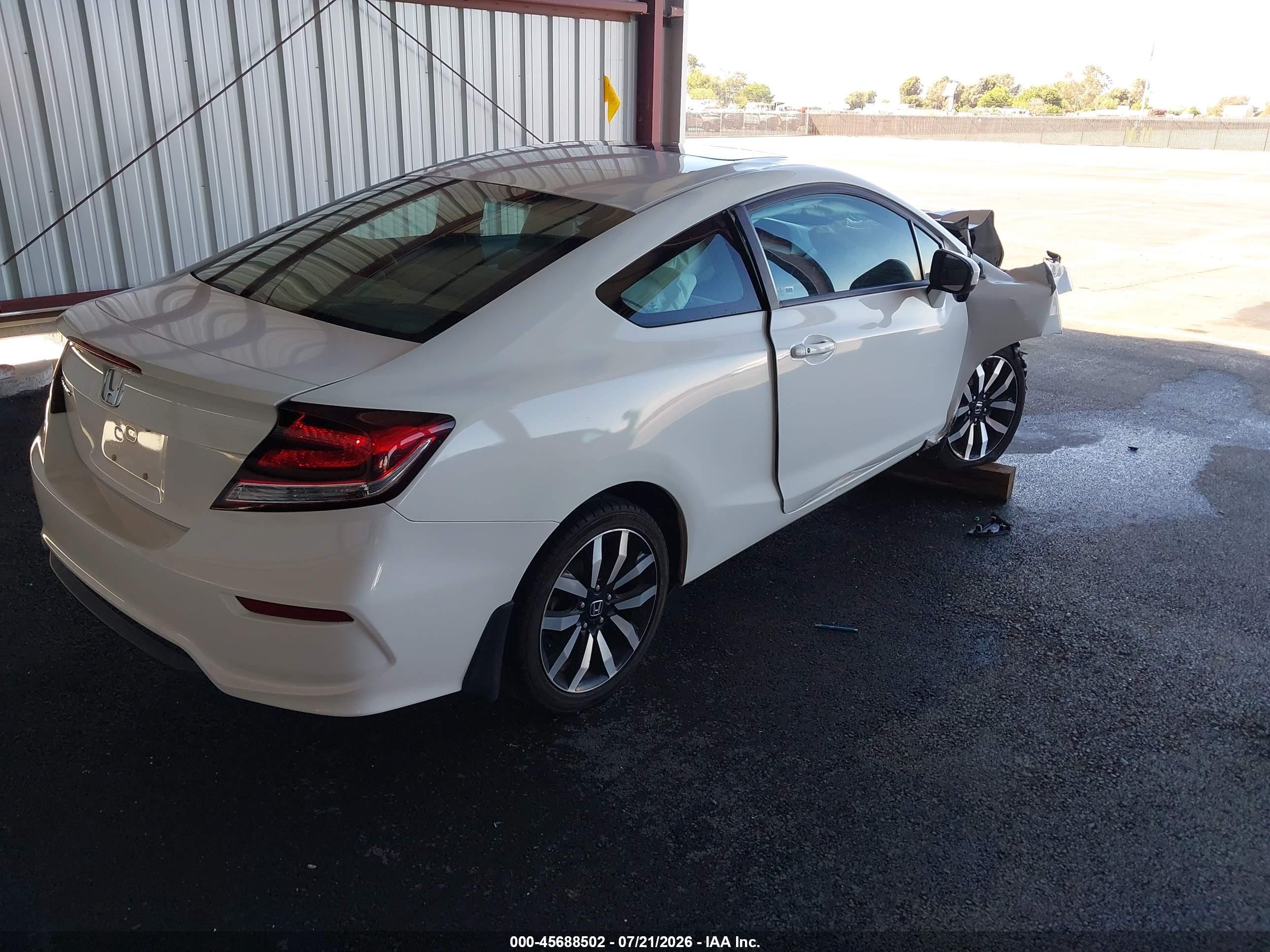 2015 Honda Civic Ex-l White vin: 2HGFG3B00FH524470