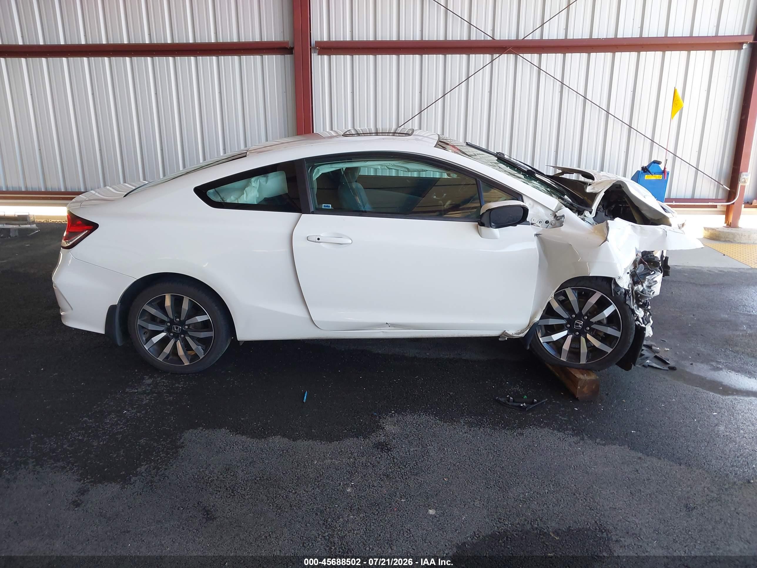 2015 Honda Civic Ex-l White vin: 2HGFG3B00FH524470