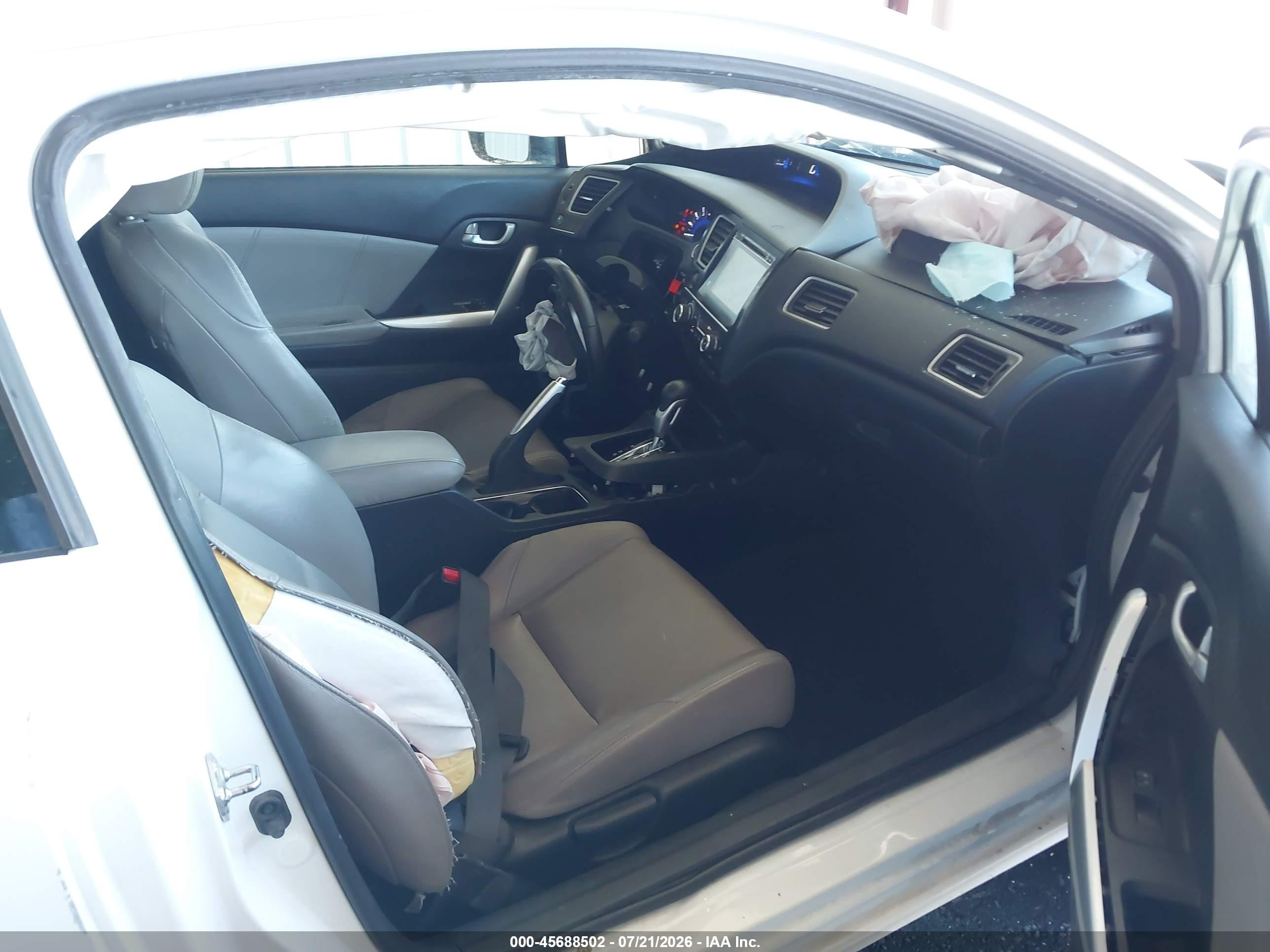 2015 Honda Civic Ex-l White vin: 2HGFG3B00FH524470