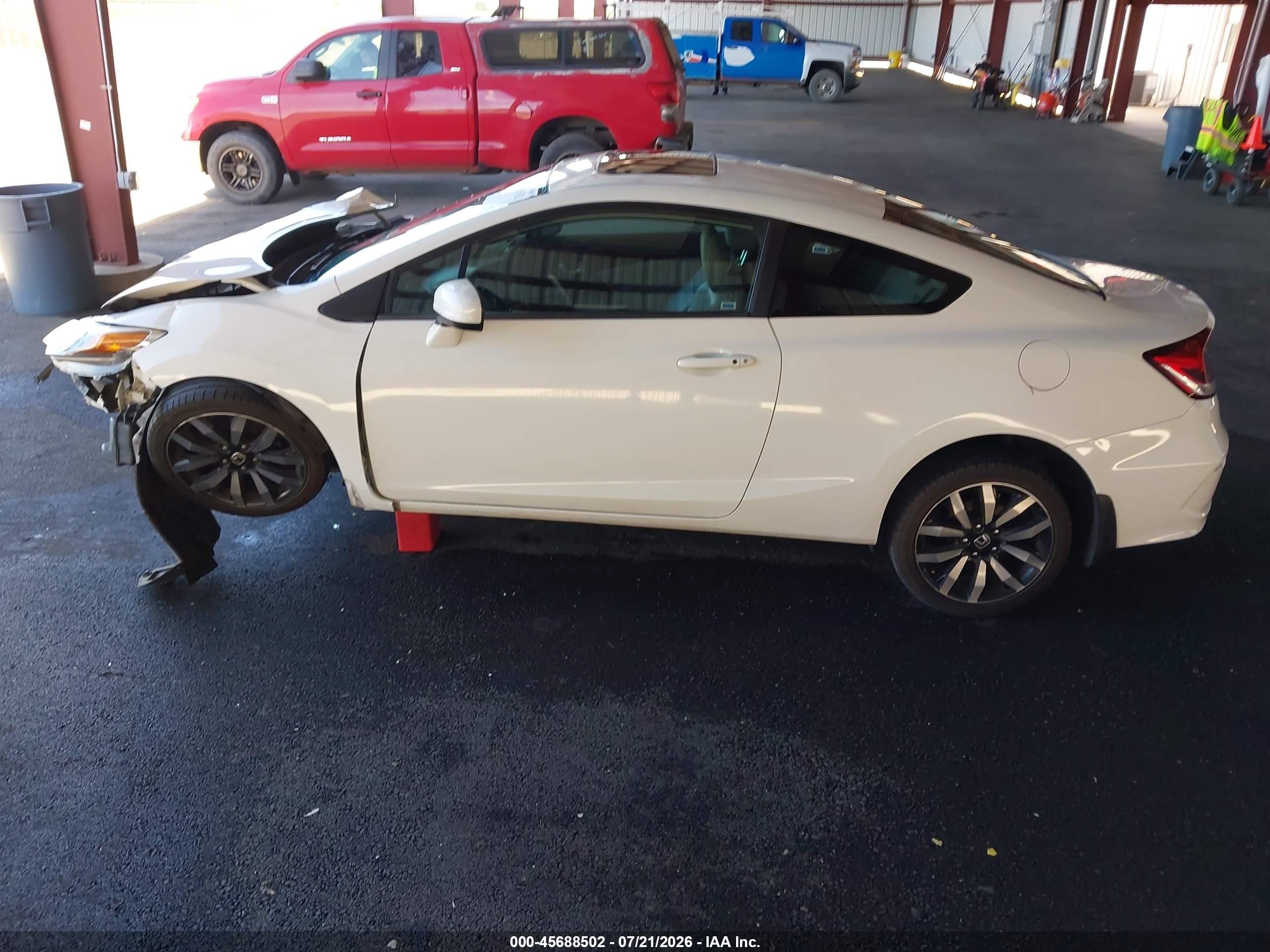 2015 Honda Civic Ex-l White vin: 2HGFG3B00FH524470