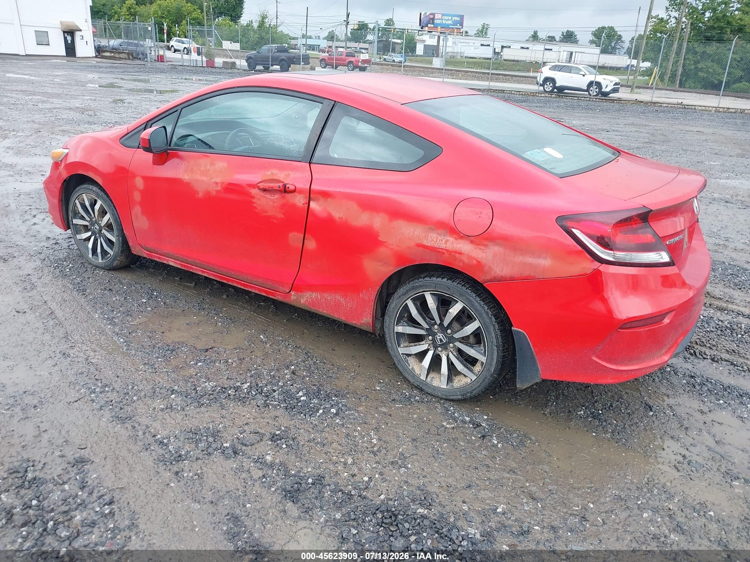 2014 Honda Civic Ex-l Red vin: 2HGFG3B01EH501763