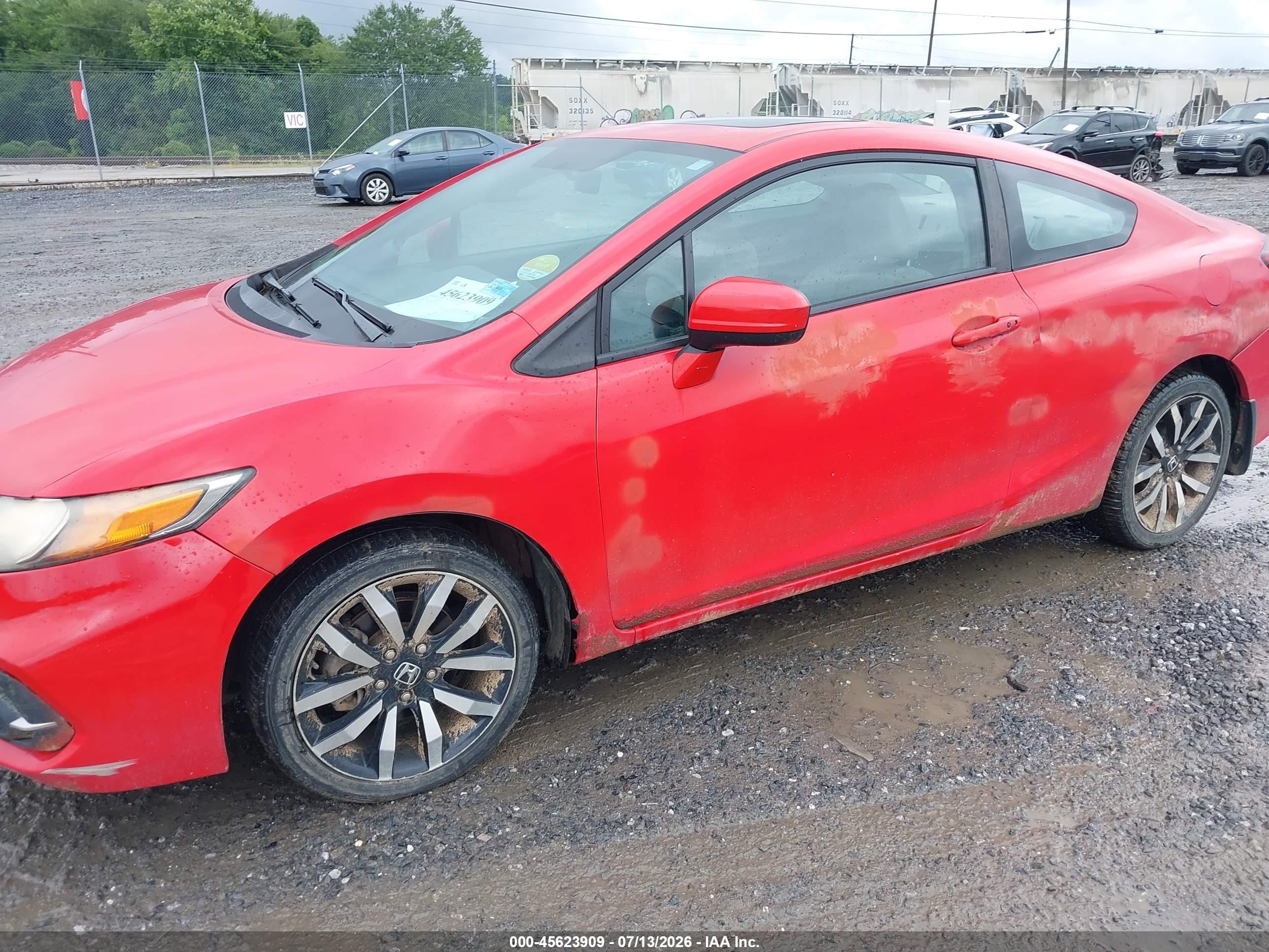 2014 Honda Civic Ex-l Red vin: 2HGFG3B01EH501763