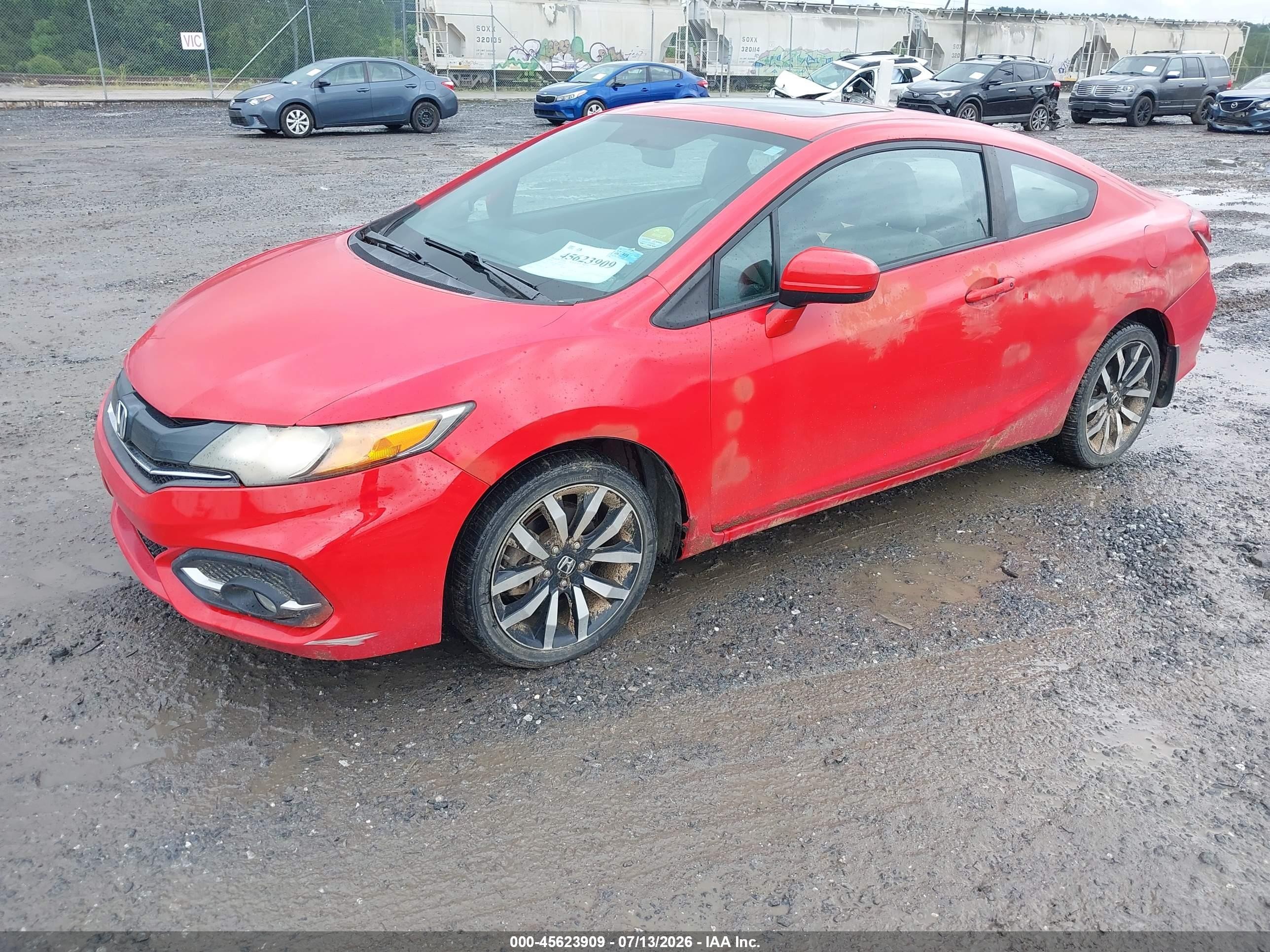 2014 Honda Civic Ex-l Red vin: 2HGFG3B01EH501763