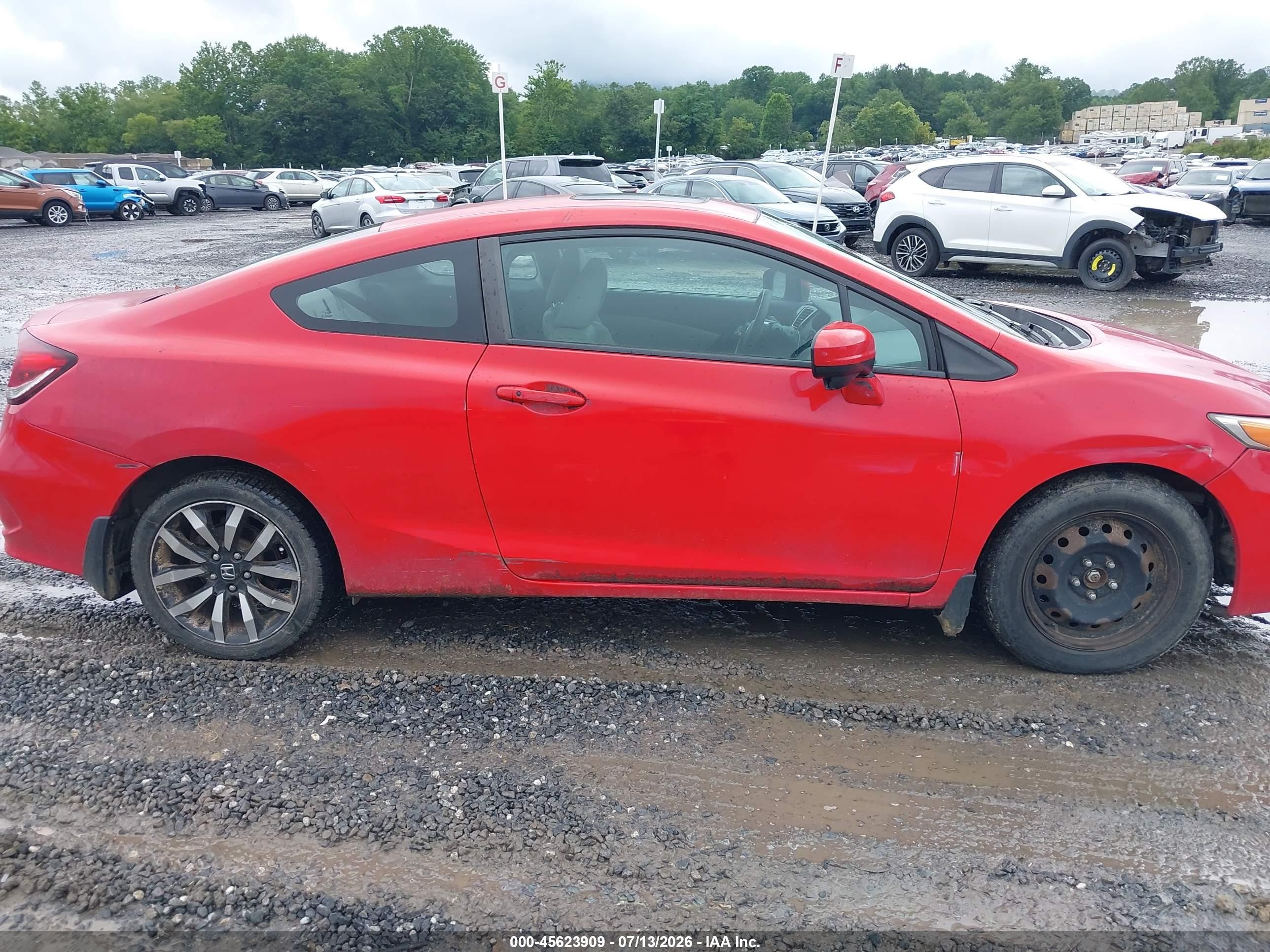 2014 Honda Civic Ex-l Red vin: 2HGFG3B01EH501763