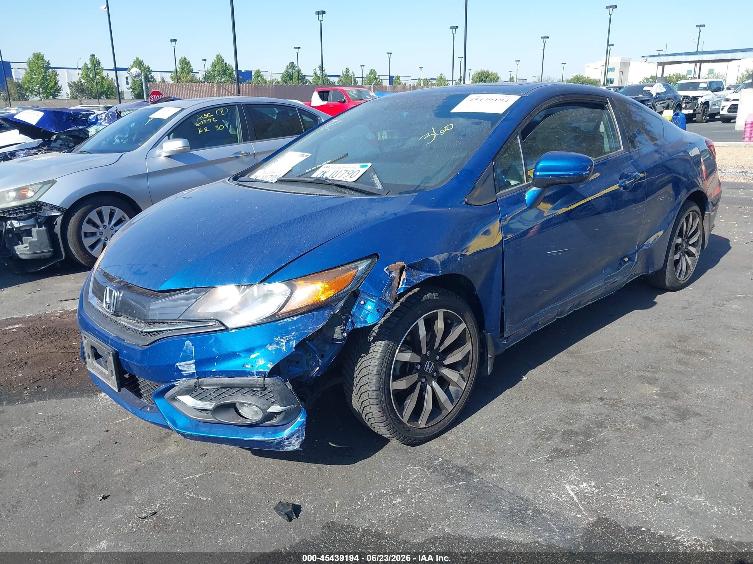 2015 Honda Civic Ex-l Blue vin: 2HGFG3B01FH501277
