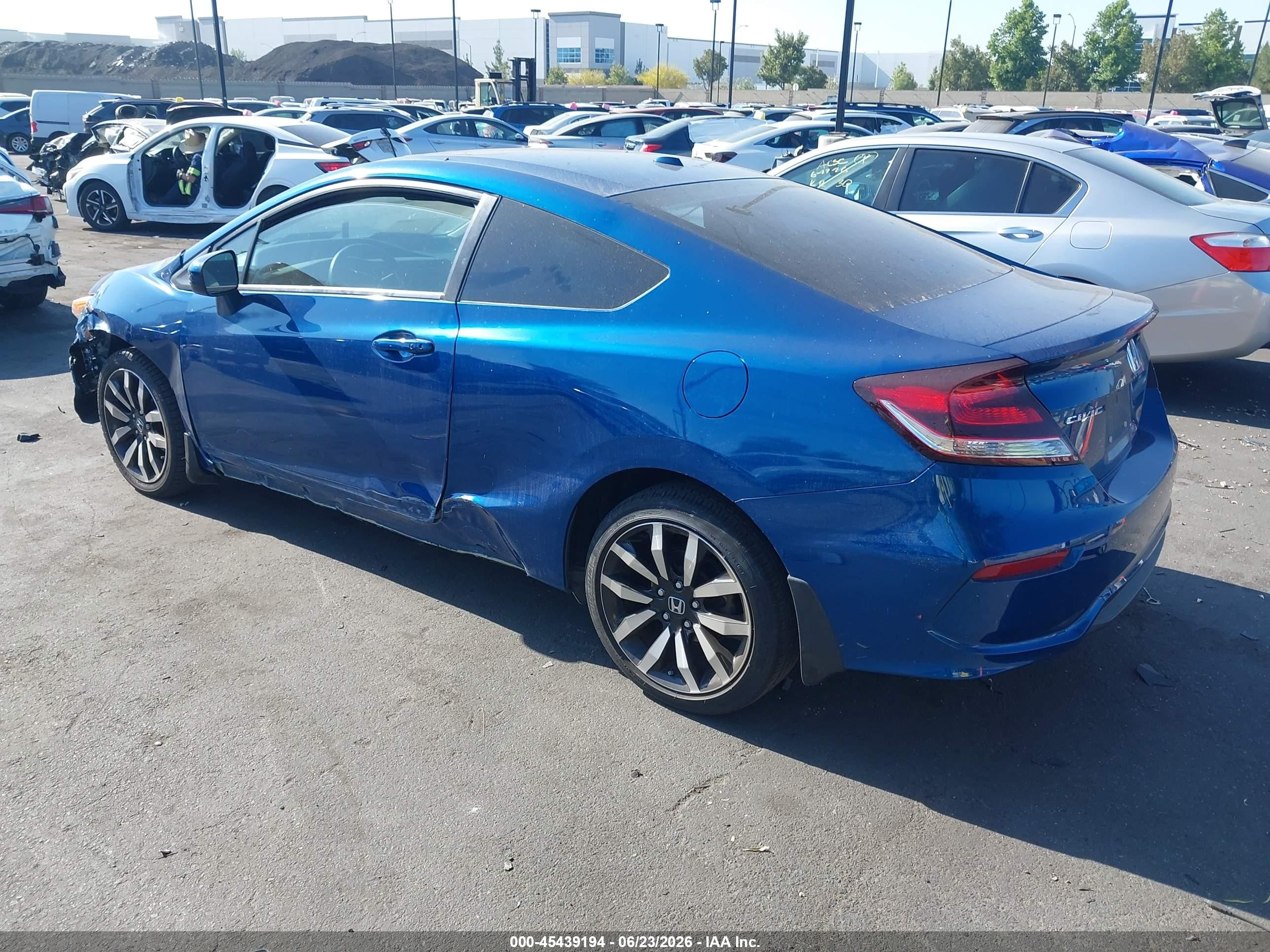 2015 Honda Civic Ex-l Blue vin: 2HGFG3B01FH501277