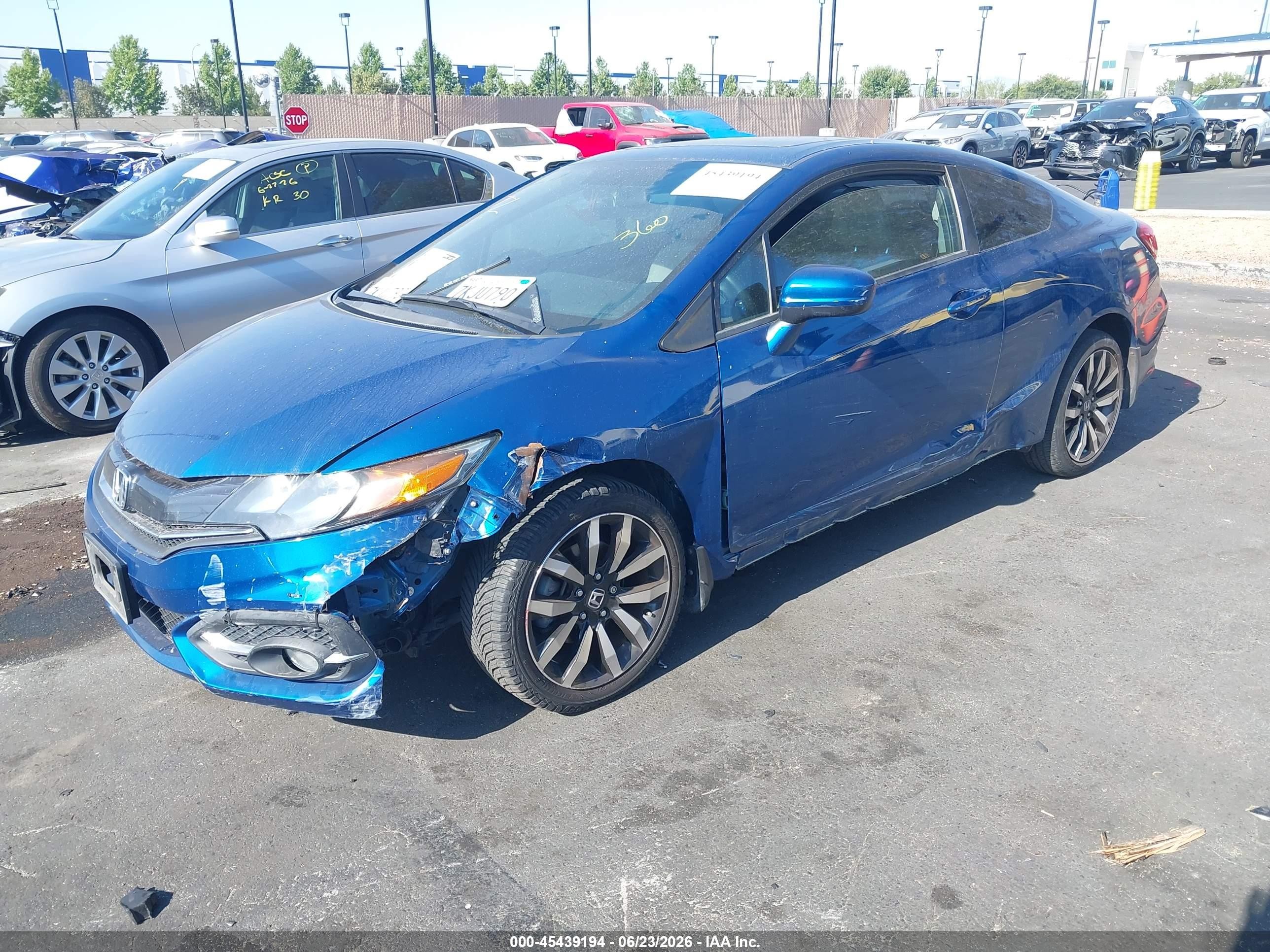 2015 Honda Civic Ex-l Blue vin: 2HGFG3B01FH501277