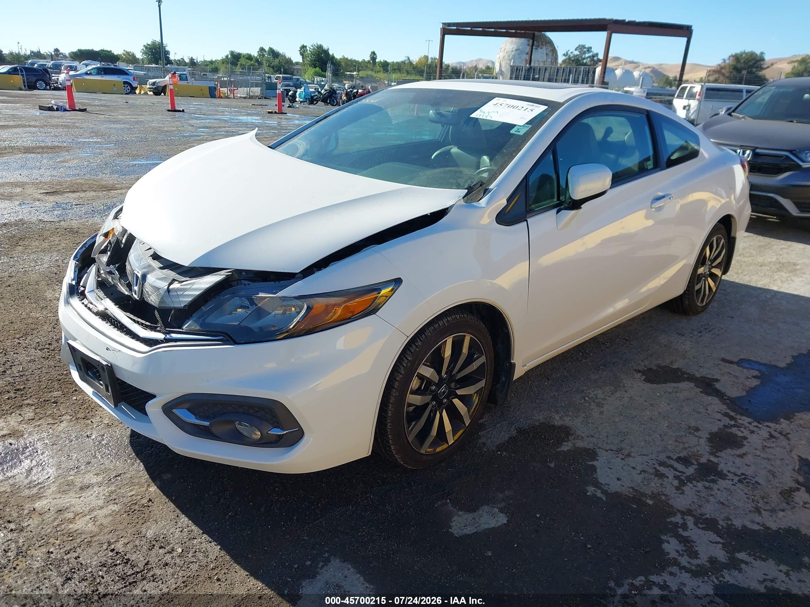 2015 Honda Civic Ex-l White vin: 2HGFG3B01FH531315