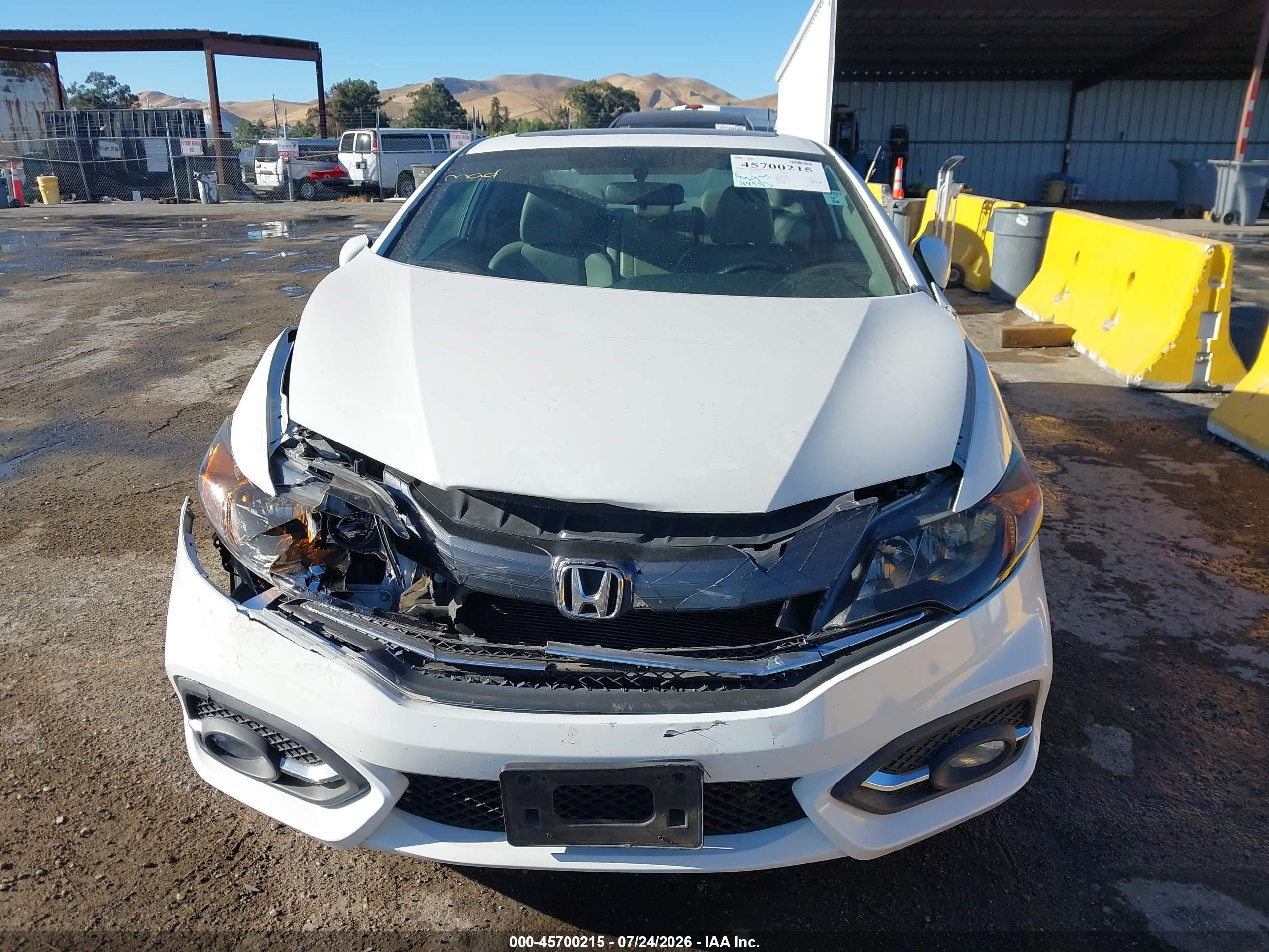 2015 Honda Civic Ex-l White vin: 2HGFG3B01FH531315