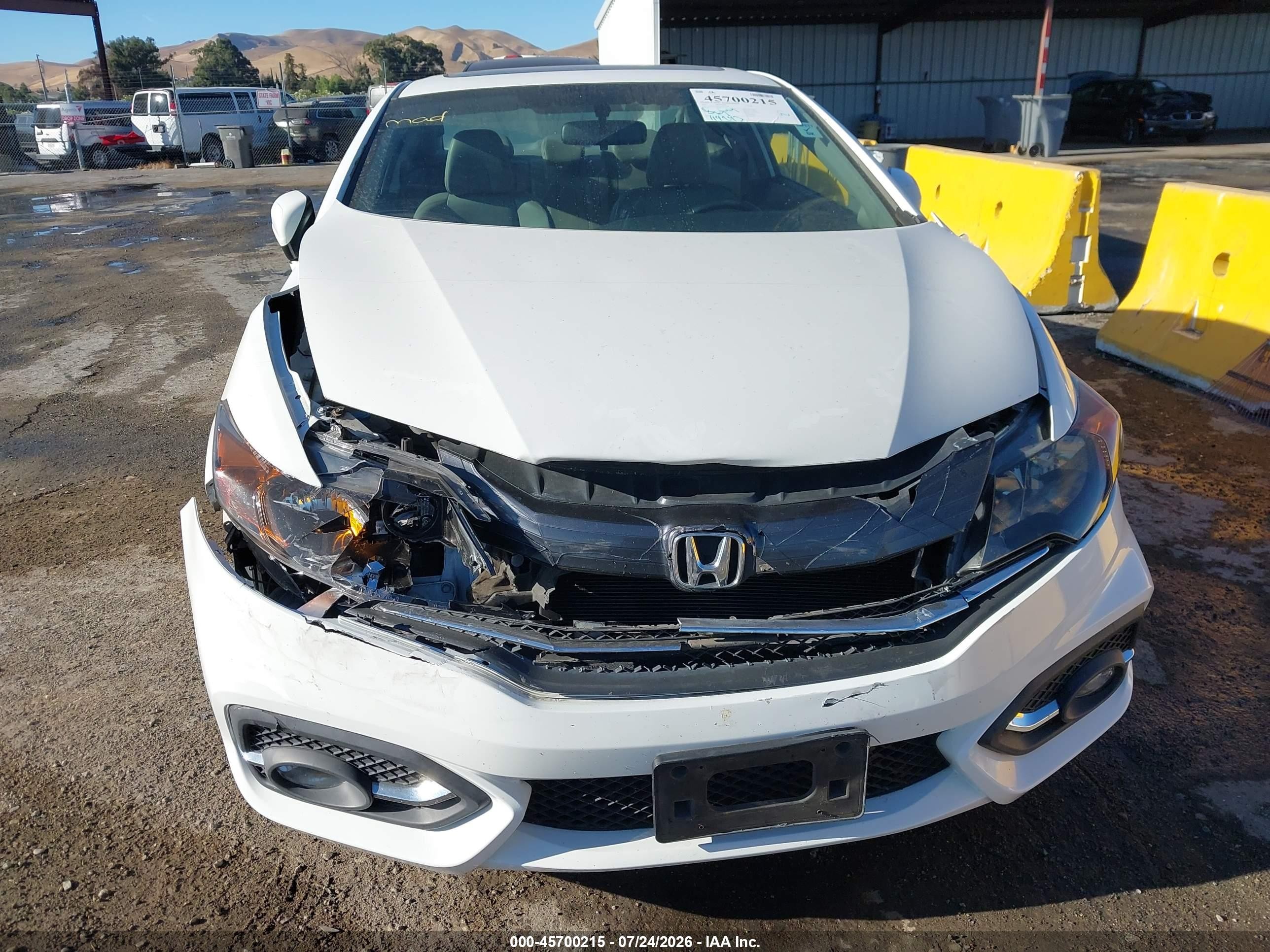 2015 Honda Civic Ex-l White vin: 2HGFG3B01FH531315