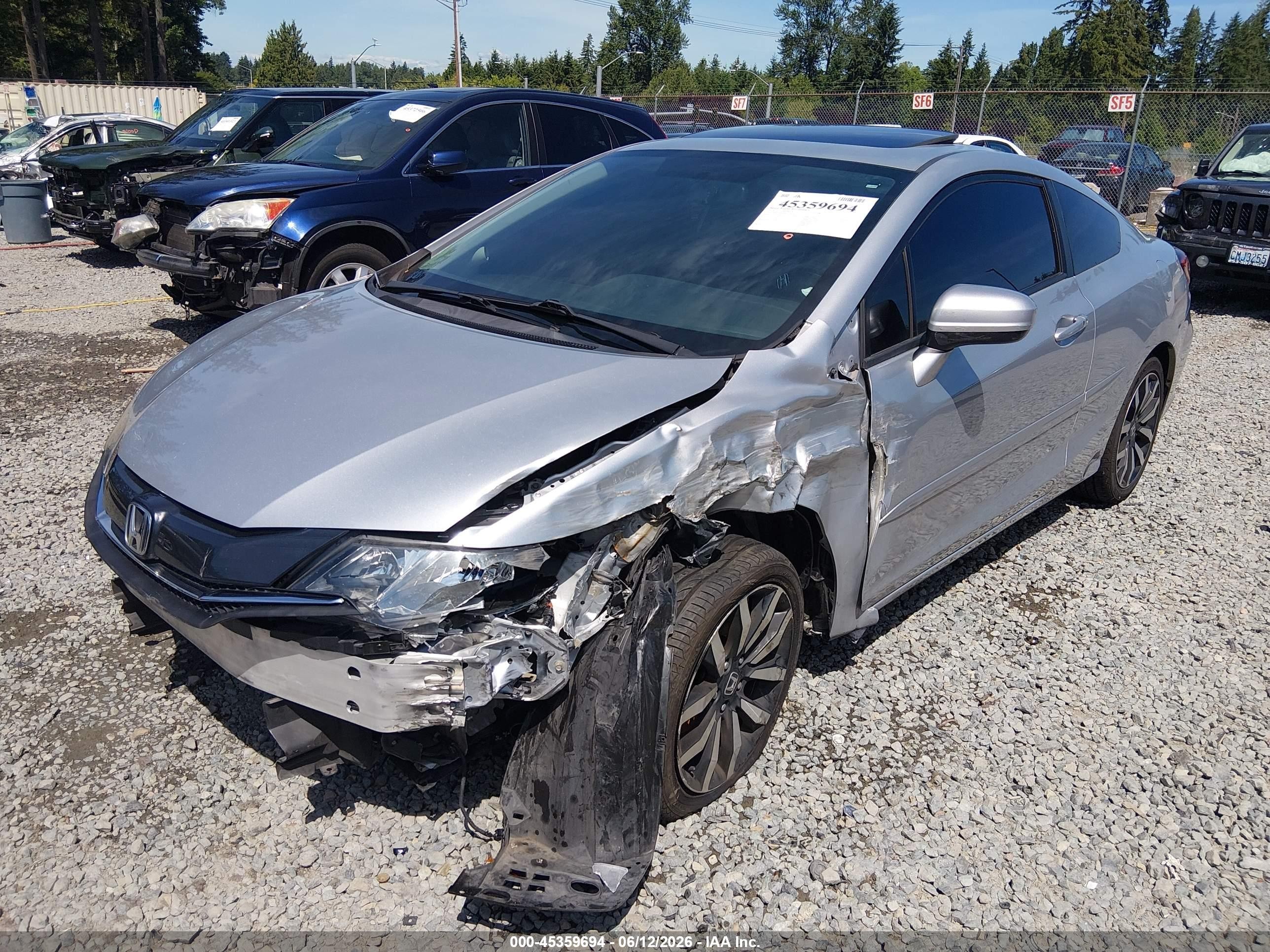 2014 Honda Civic Ex-l Silver vin: 2HGFG3B03EH517415