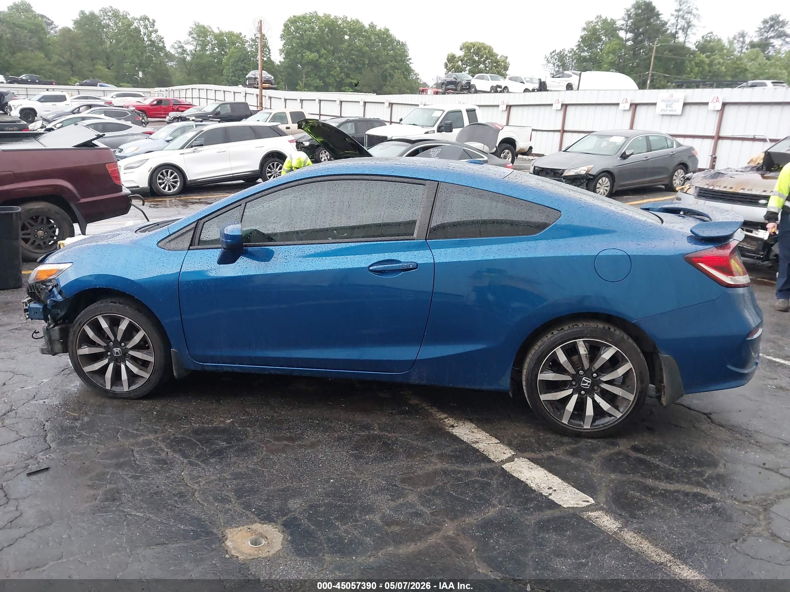 2014 Honda Civic Ex-l Blue vin: 2HGFG3B03EH525109