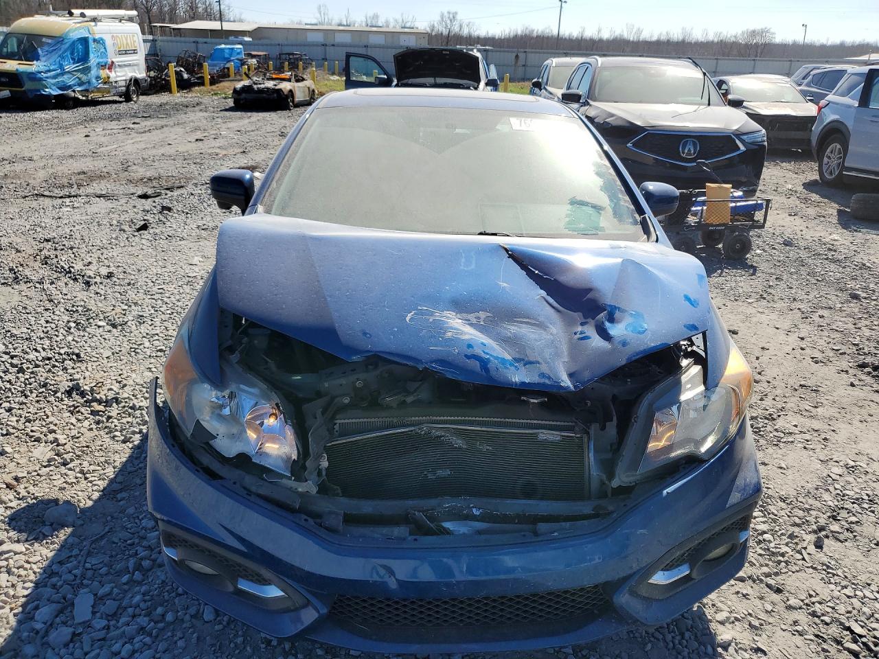 2015 Honda Civic Exl Blue vin: 2HGFG3B03FH506514