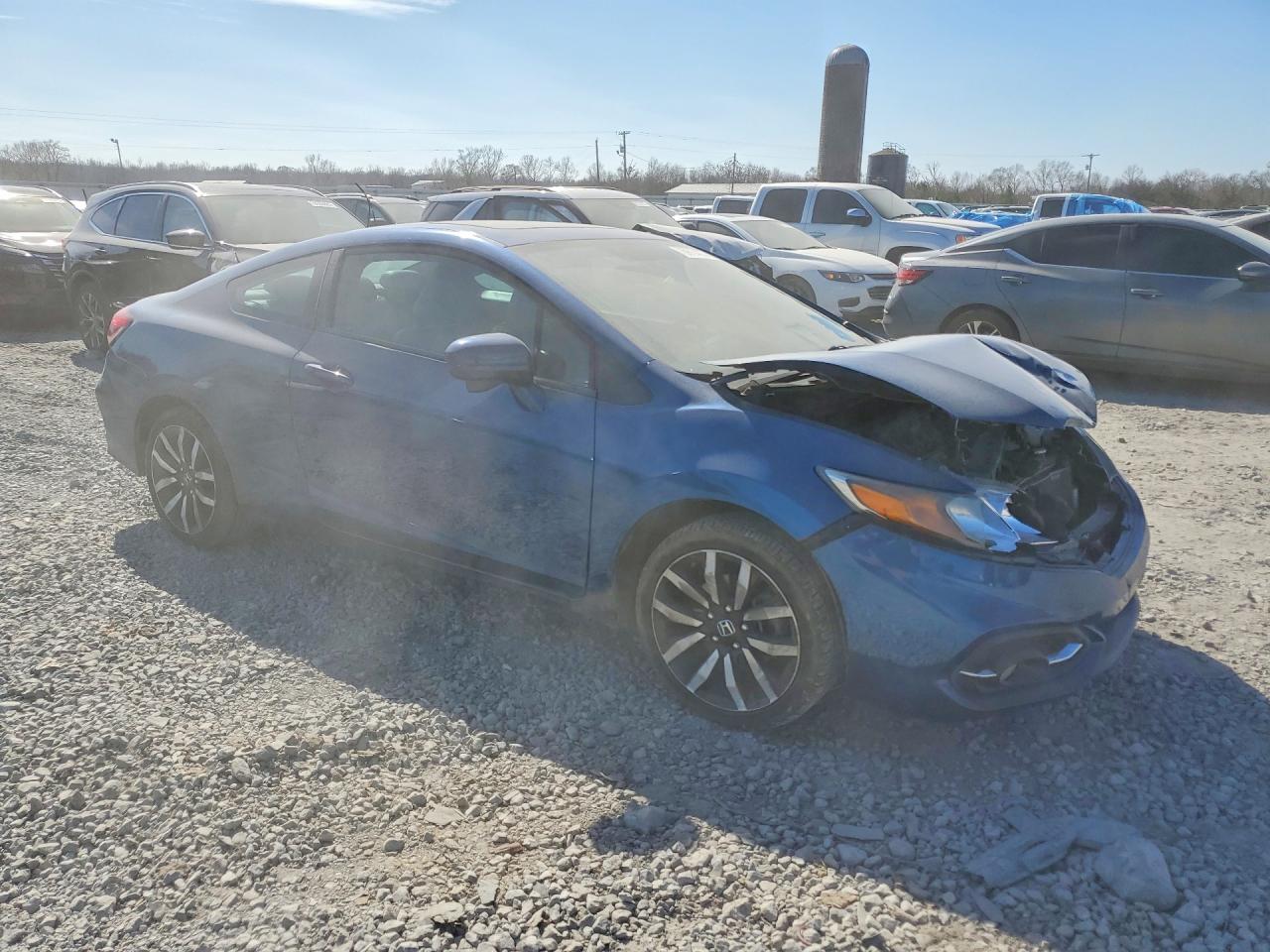 2015 Honda Civic Exl Blue vin: 2HGFG3B03FH506514