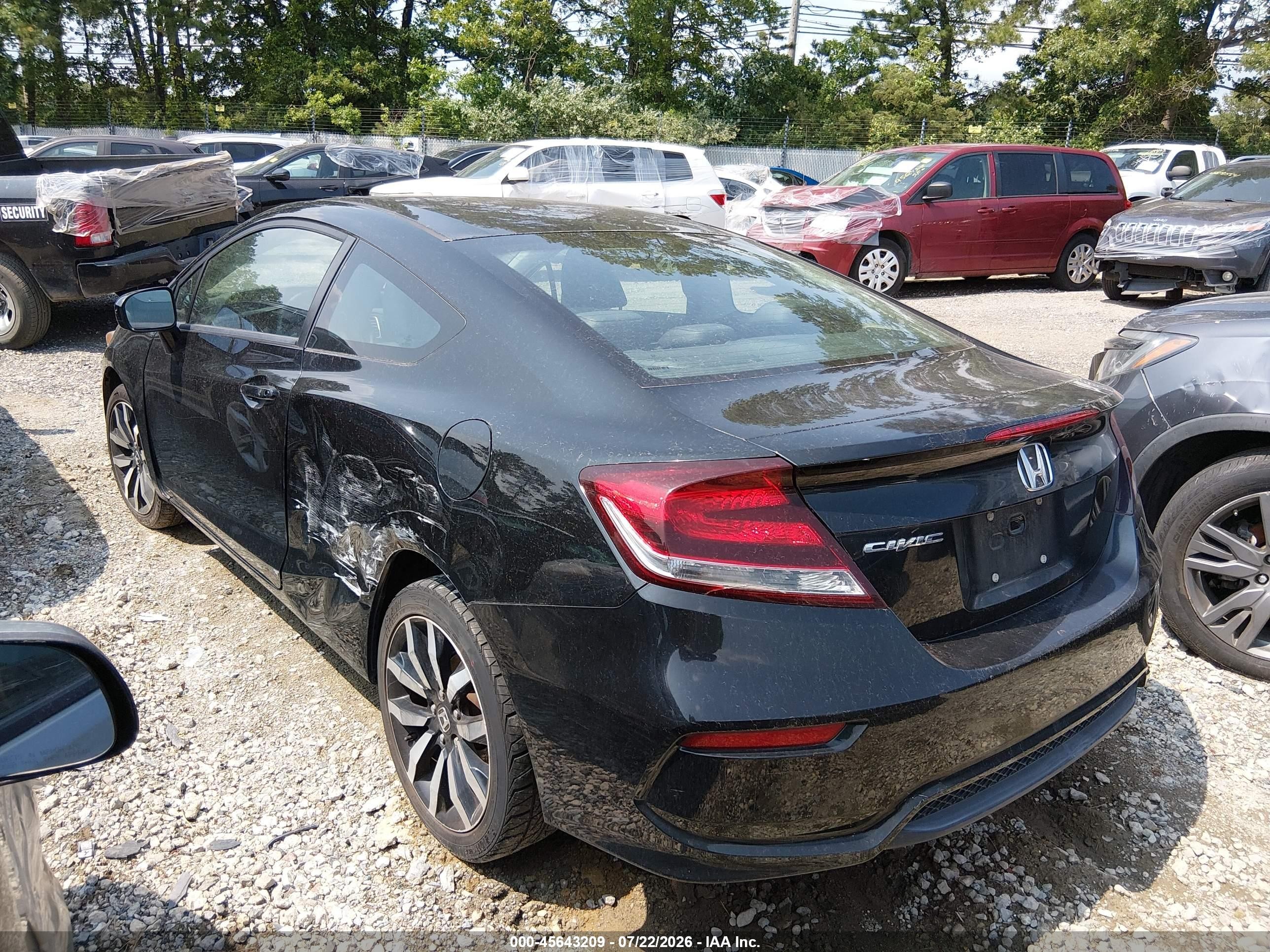 2015 Honda Civic Ex-l Black vin: 2HGFG3B03FH511275