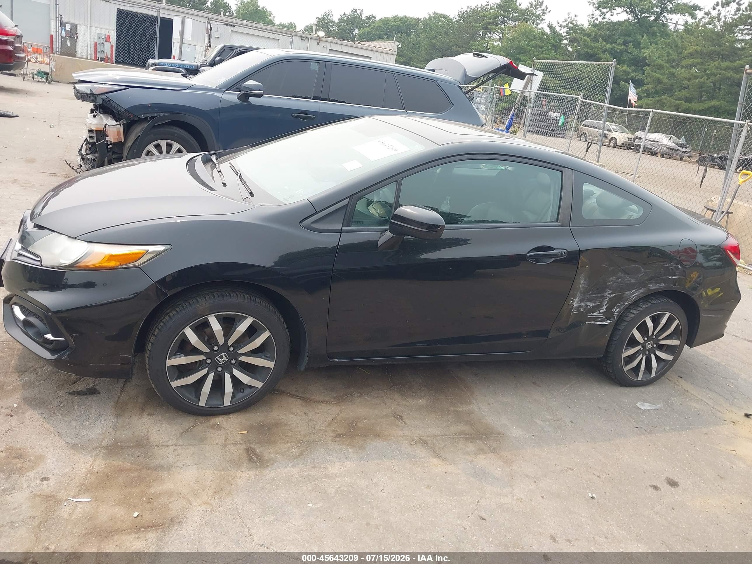 2015 Honda Civic Ex-l Black vin: 2HGFG3B03FH511275