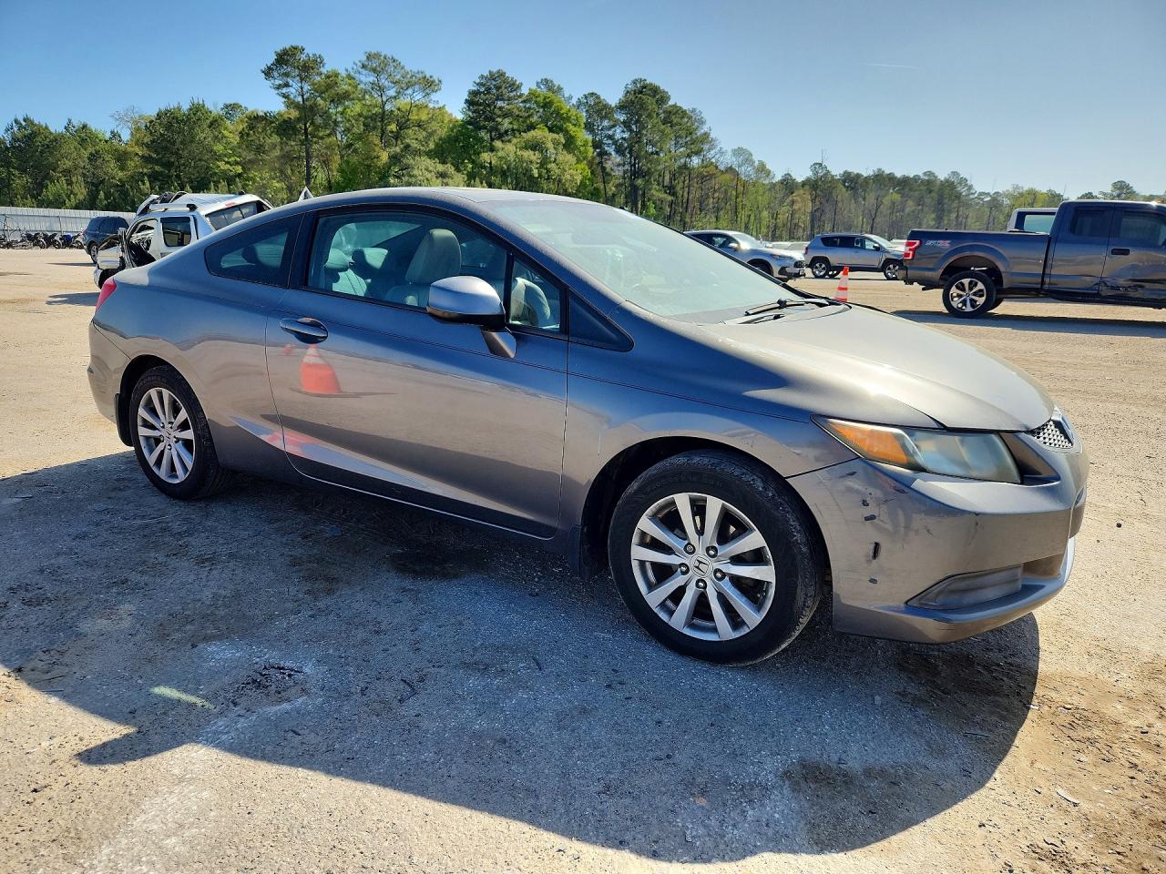 2012 Honda Civic Exl Gray vin: 2HGFG3B04CH515895