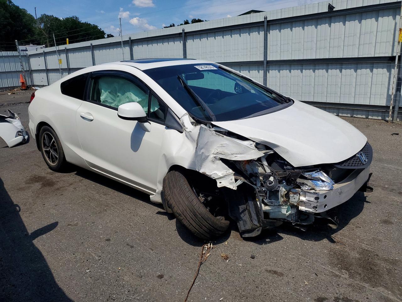 2012 Honda Civic Exl White vin: 2HGFG3B04CH541591