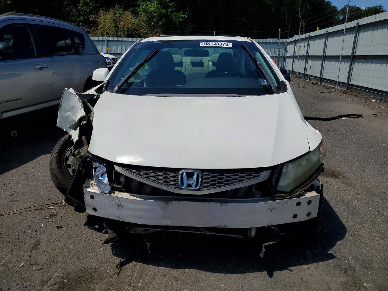 2012 Honda Civic Exl White vin: 2HGFG3B04CH541591