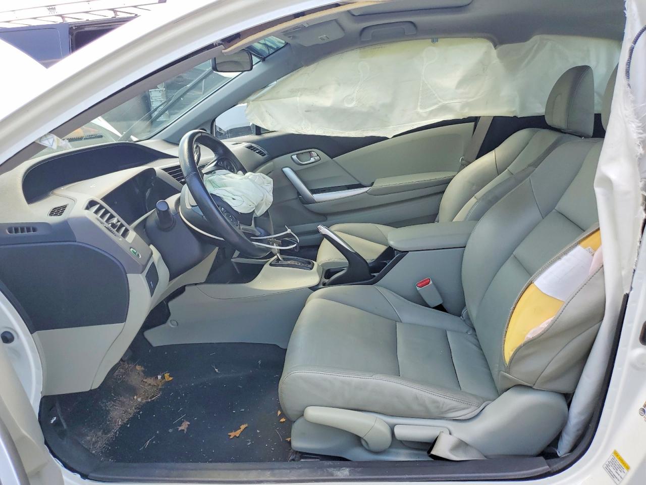 2012 Honda Civic Exl White vin: 2HGFG3B04CH541591