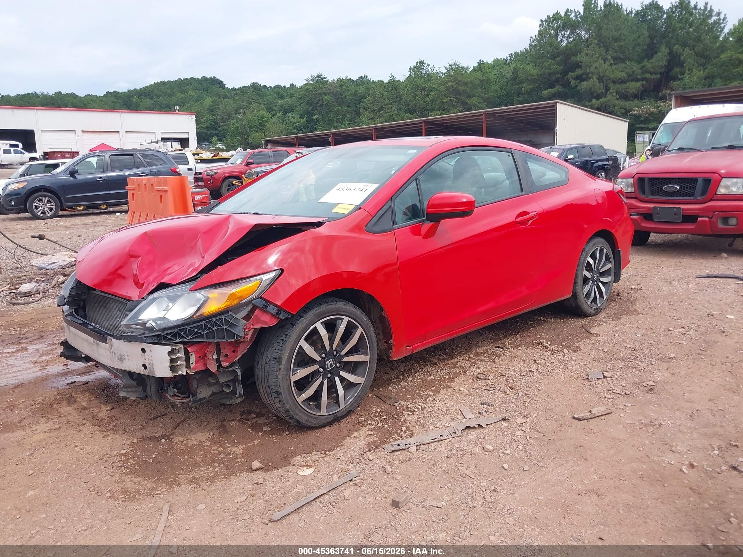 2015 Honda Civic Ex-l Red vin: 2HGFG3B05FH530376