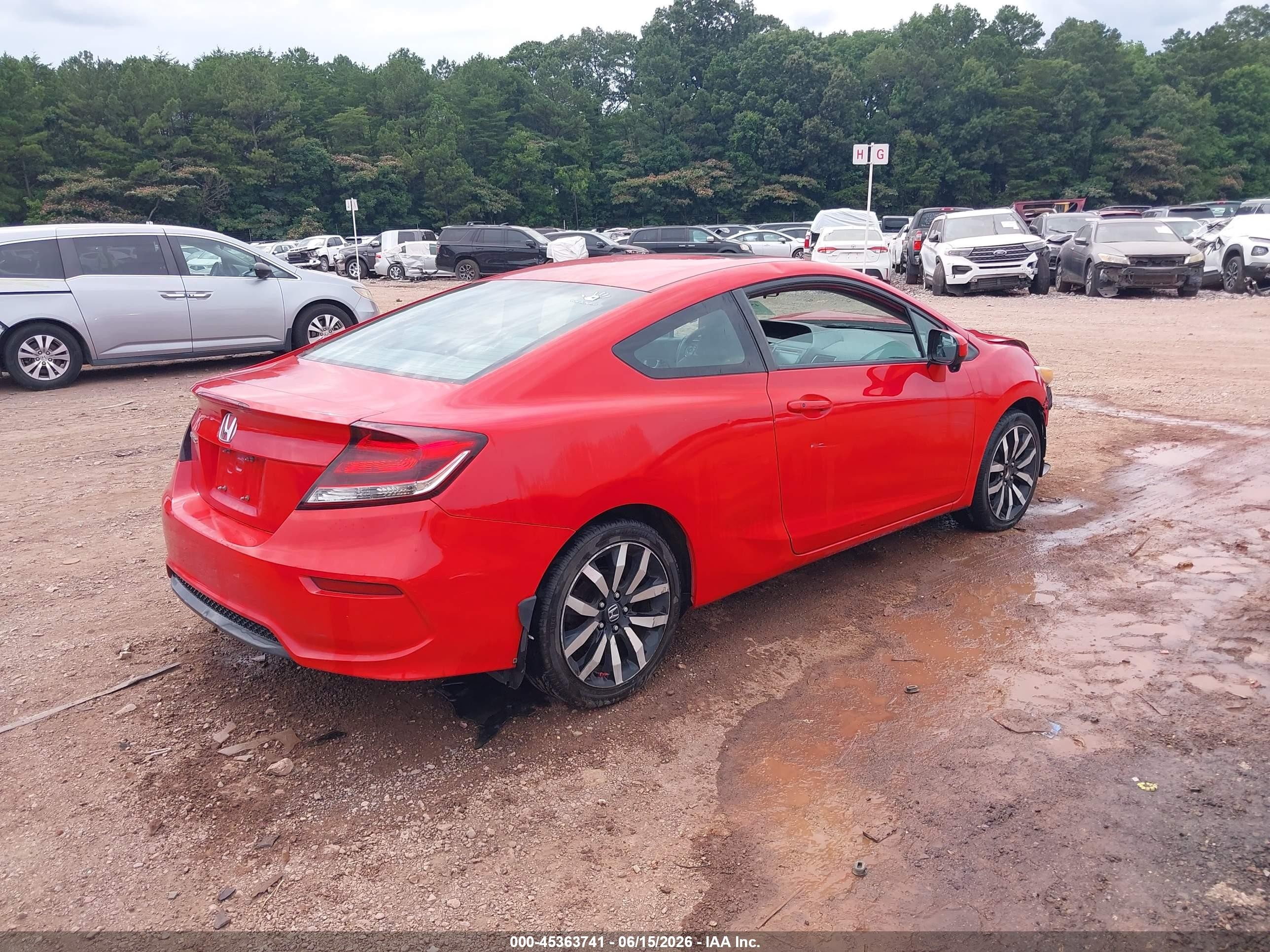 2015 Honda Civic Ex-l Red vin: 2HGFG3B05FH530376