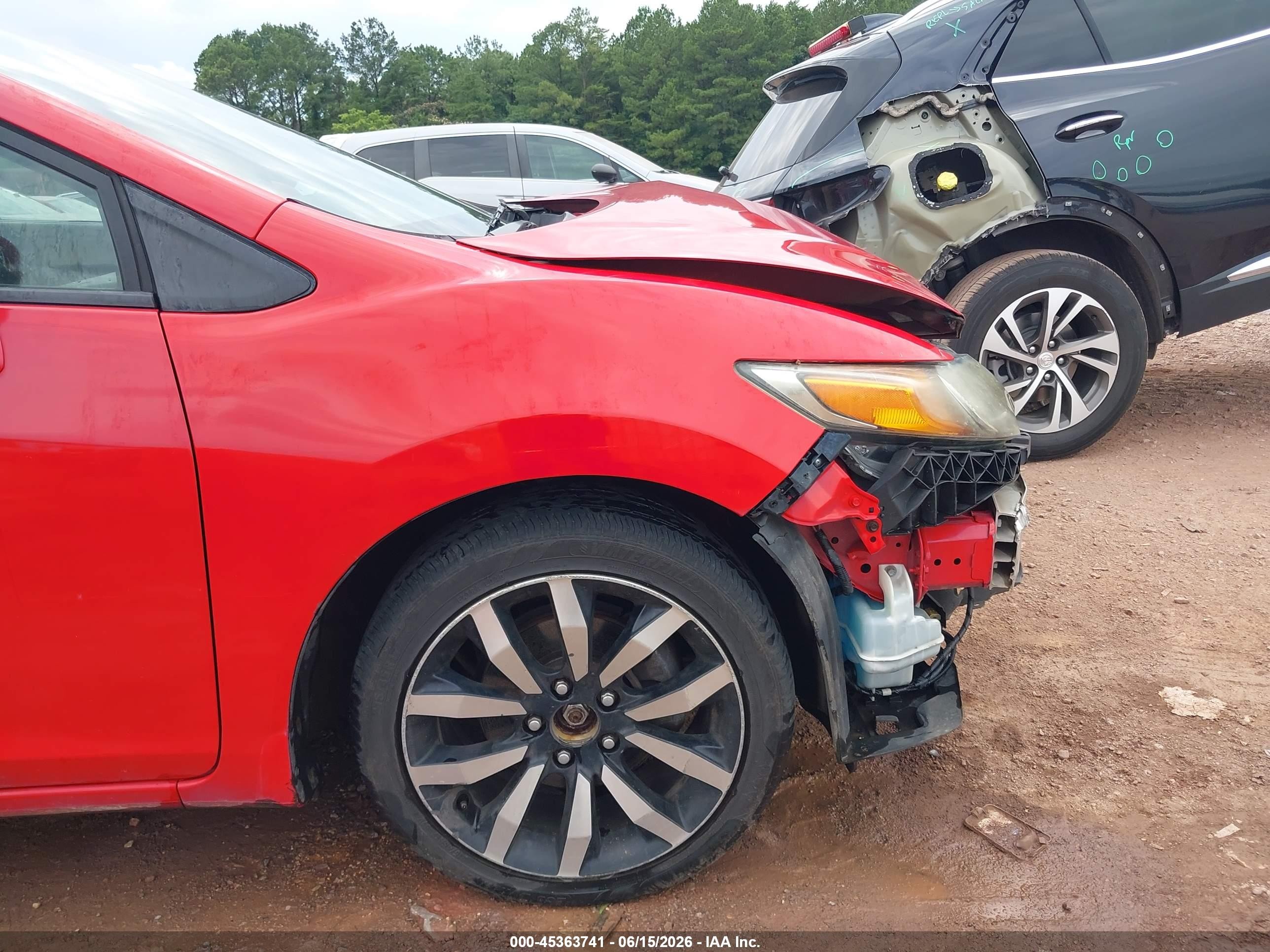 2015 Honda Civic Ex-l Red vin: 2HGFG3B05FH530376