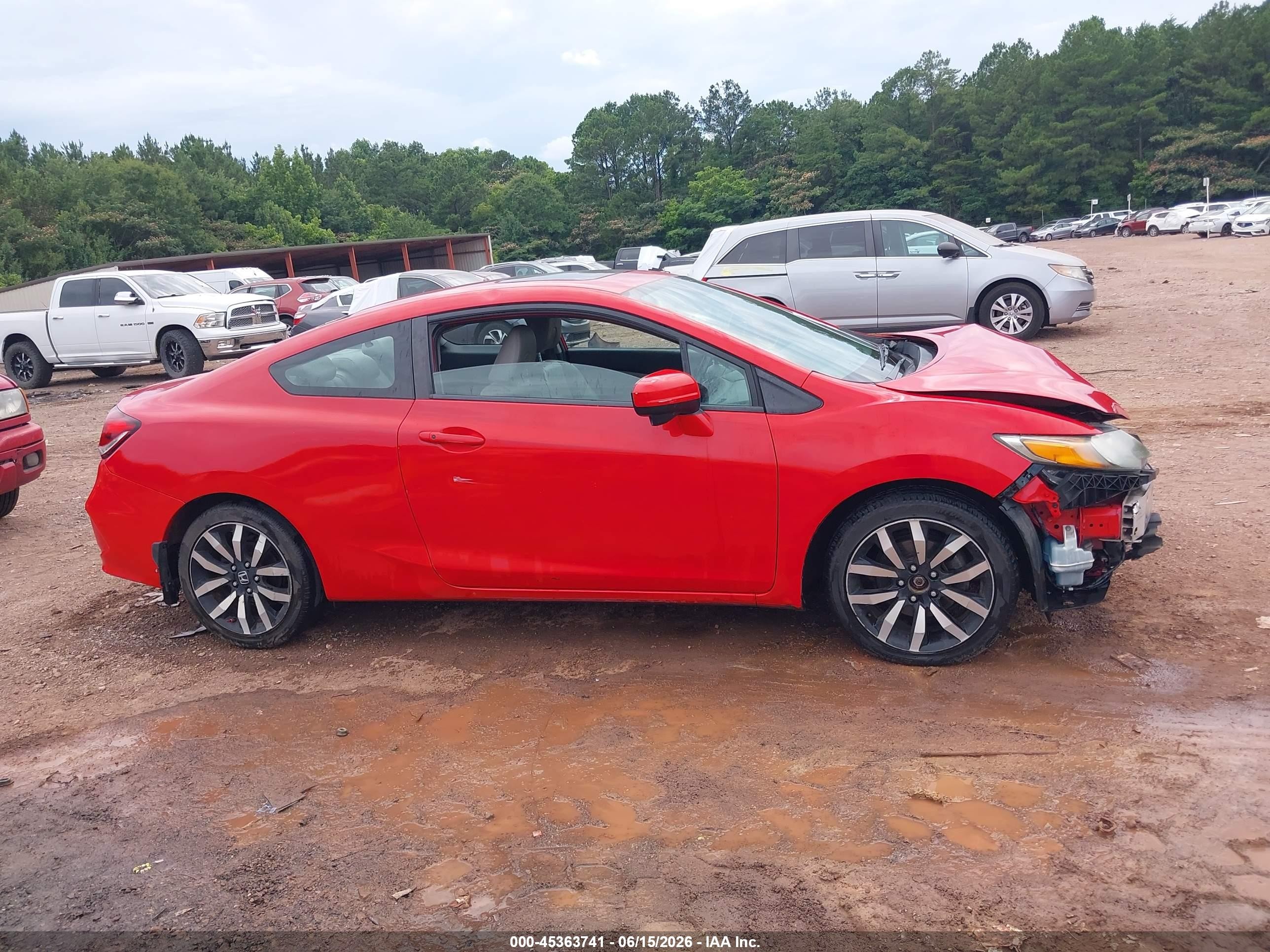 2015 Honda Civic Ex-l Red vin: 2HGFG3B05FH530376