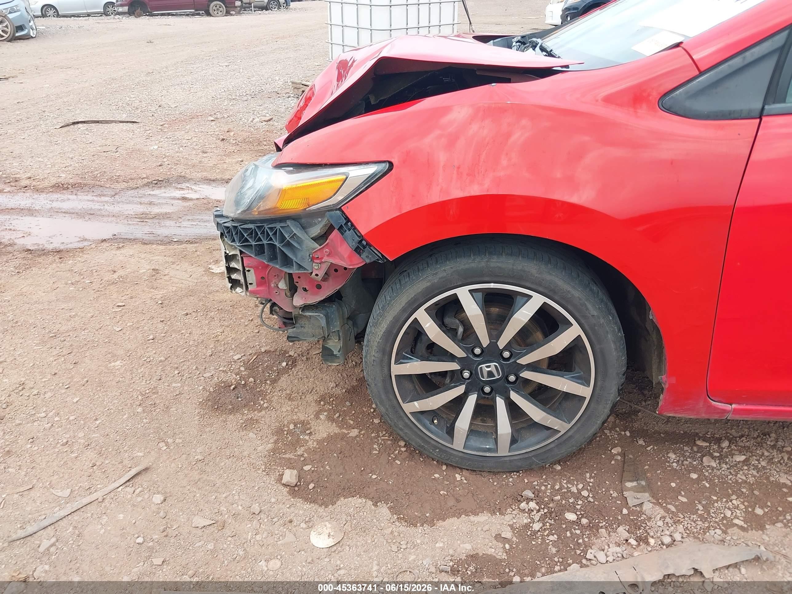 2015 Honda Civic Ex-l Red vin: 2HGFG3B05FH530376