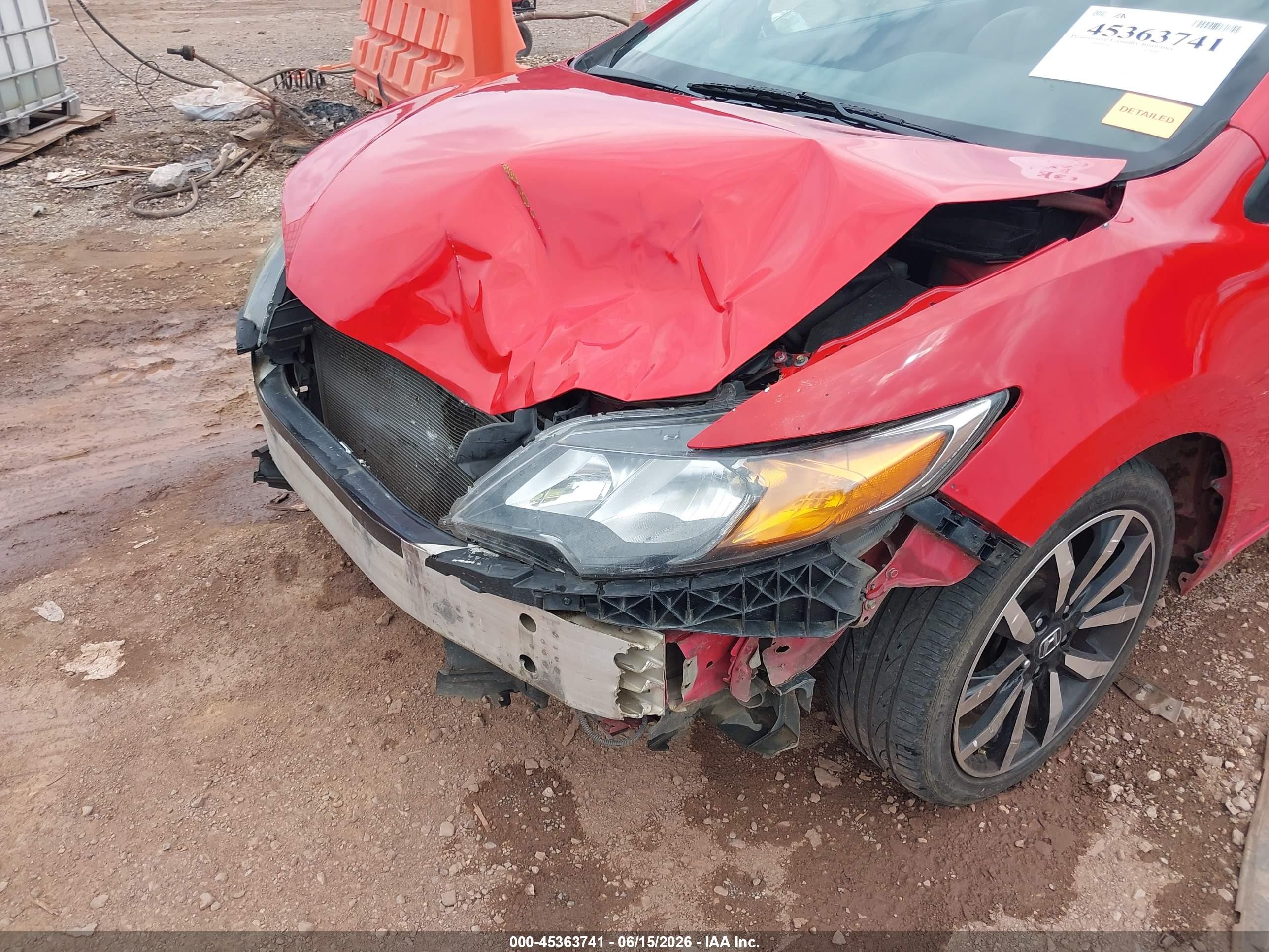 2015 Honda Civic Ex-l Red vin: 2HGFG3B05FH530376