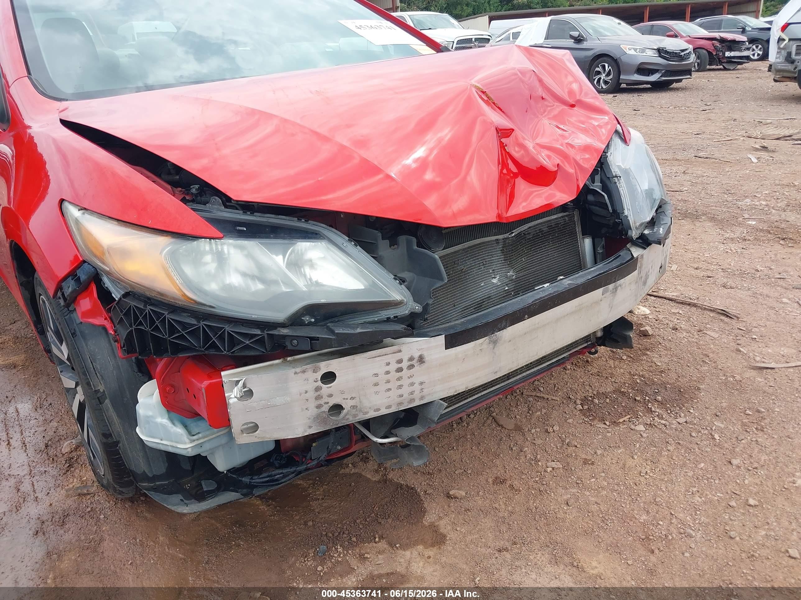 2015 Honda Civic Ex-l Red vin: 2HGFG3B05FH530376