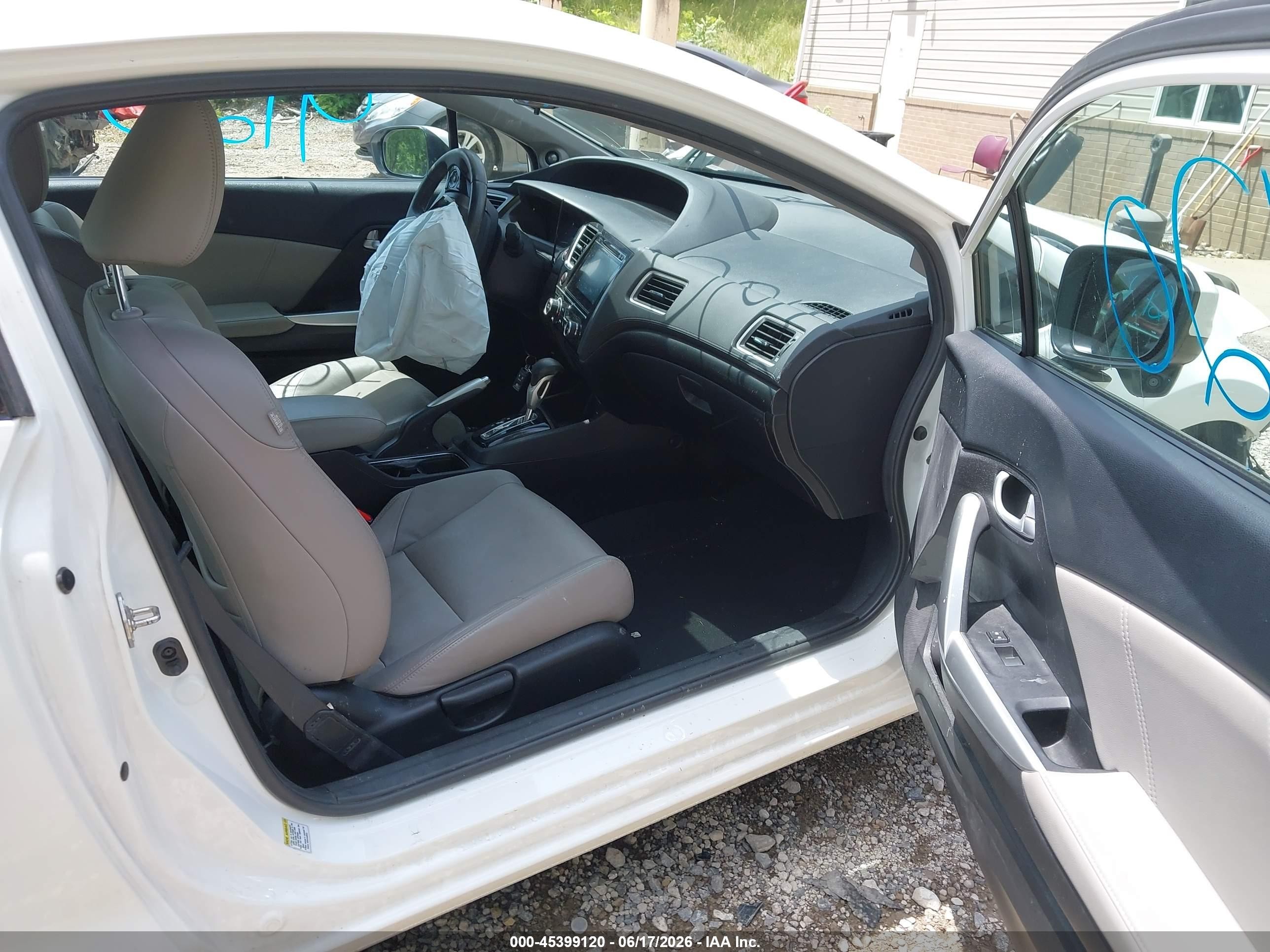 2015 Honda Civic Ex-l White vin: 2HGFG3B07FH510744