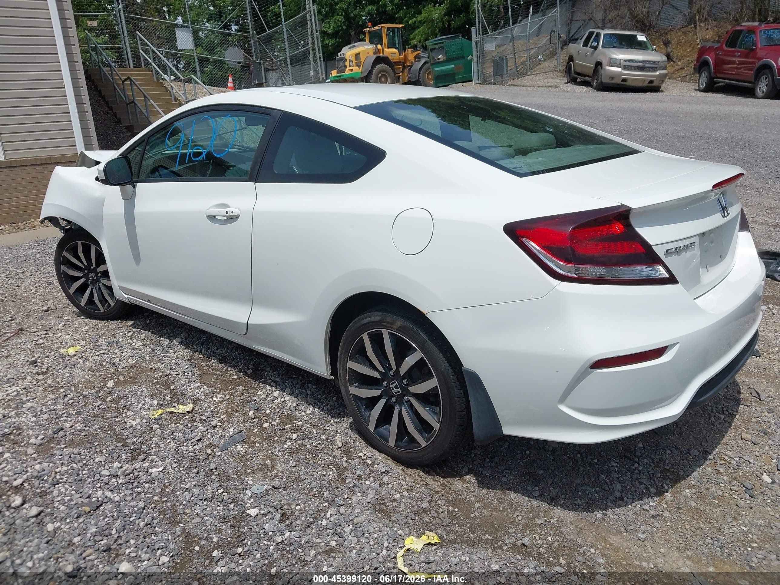 2015 Honda Civic Ex-l White vin: 2HGFG3B07FH510744