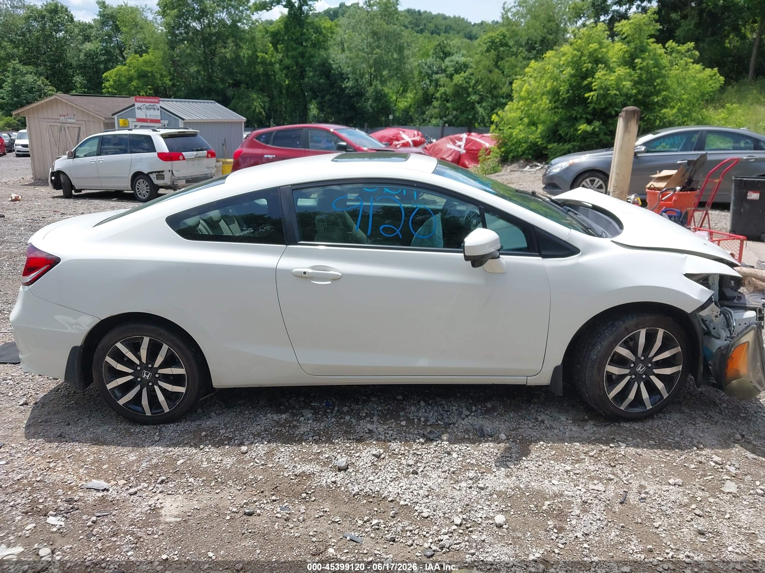 2015 Honda Civic Ex-l White vin: 2HGFG3B07FH510744