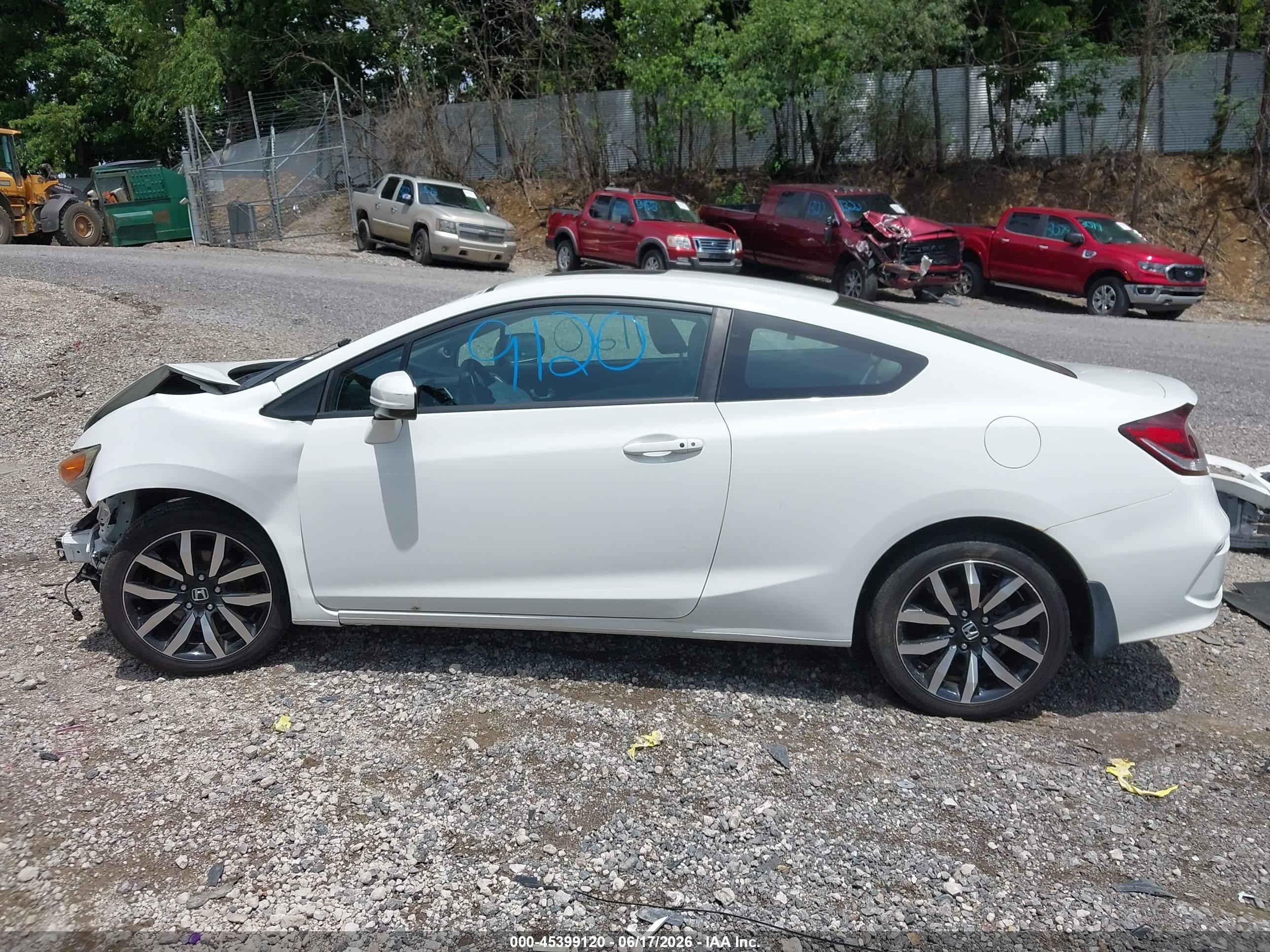 2015 Honda Civic Ex-l White vin: 2HGFG3B07FH510744