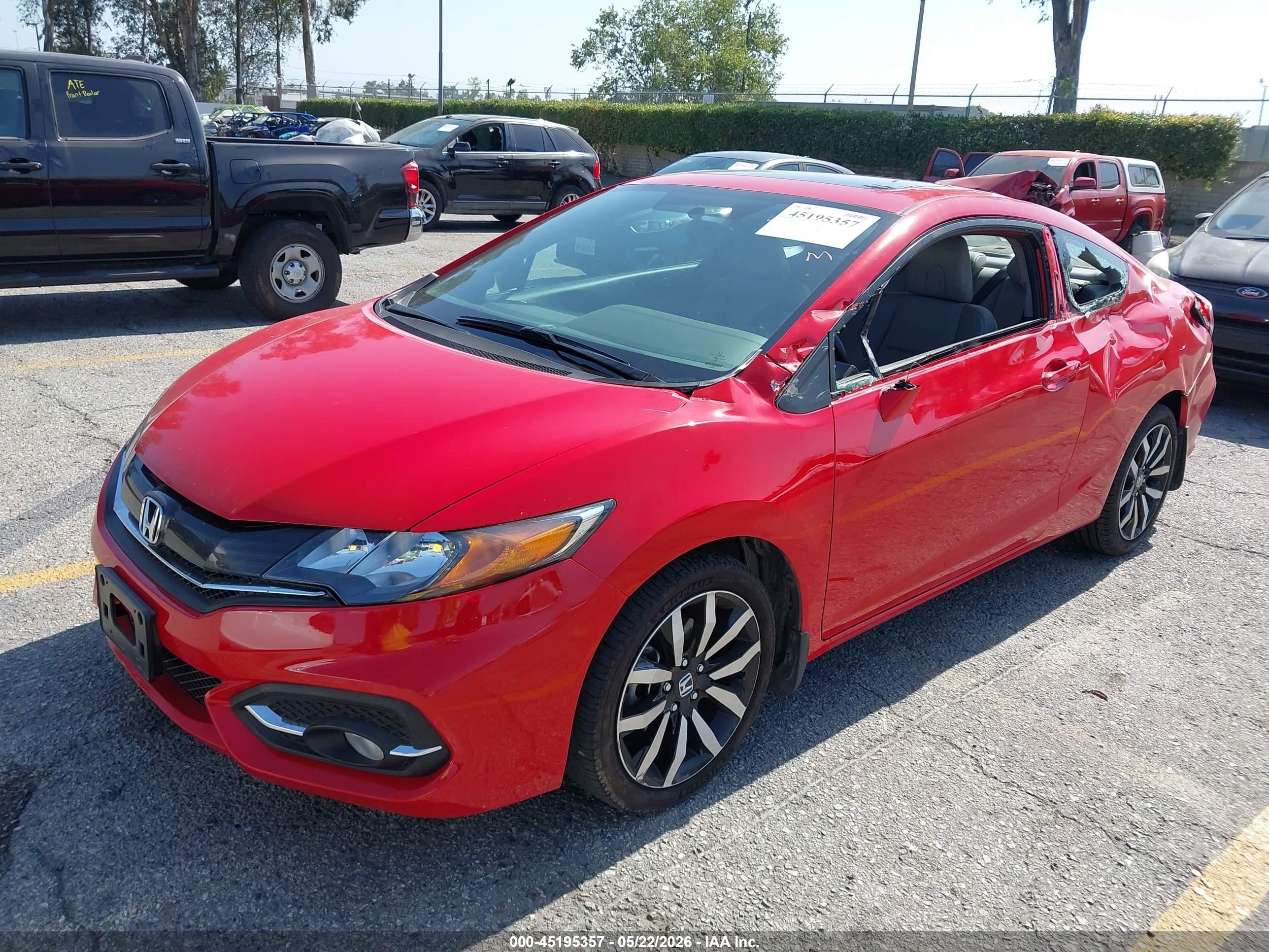 2015 Honda Civic Ex-l Red vin: 2HGFG3B07FH526054