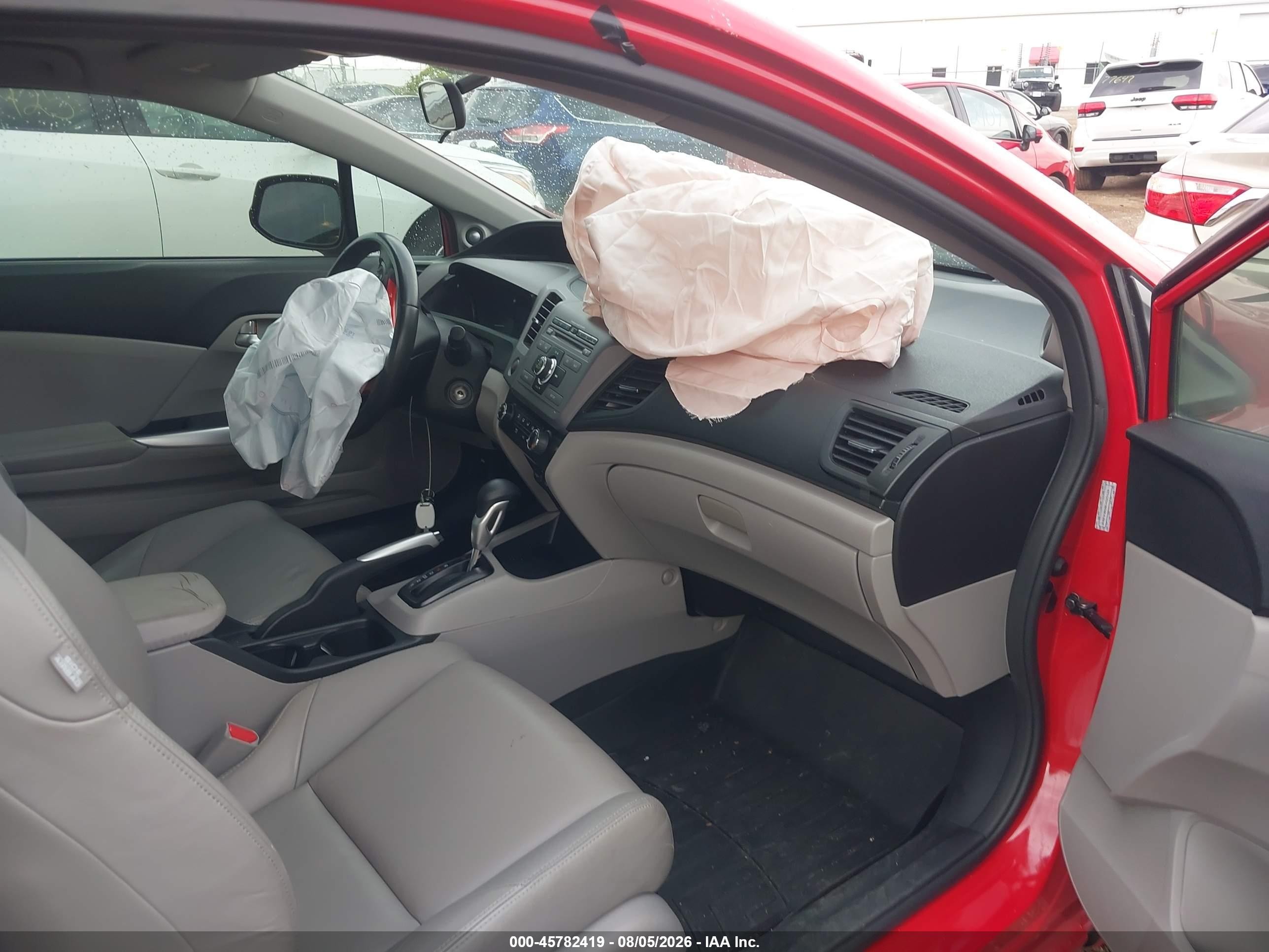 2012 Honda Civic Ex-l Red vin: 2HGFG3B08CH525524