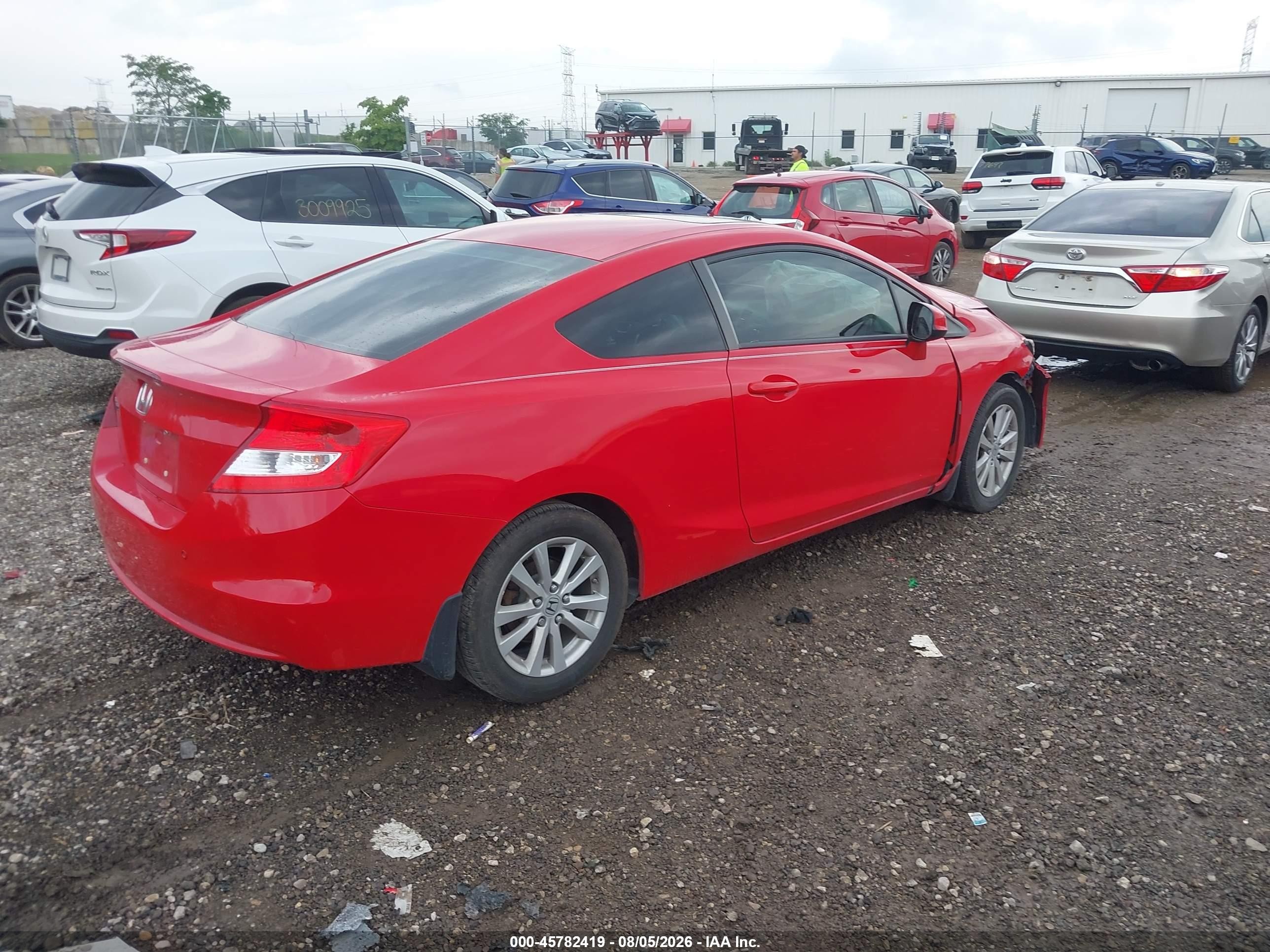 2012 Honda Civic Ex-l Red vin: 2HGFG3B08CH525524