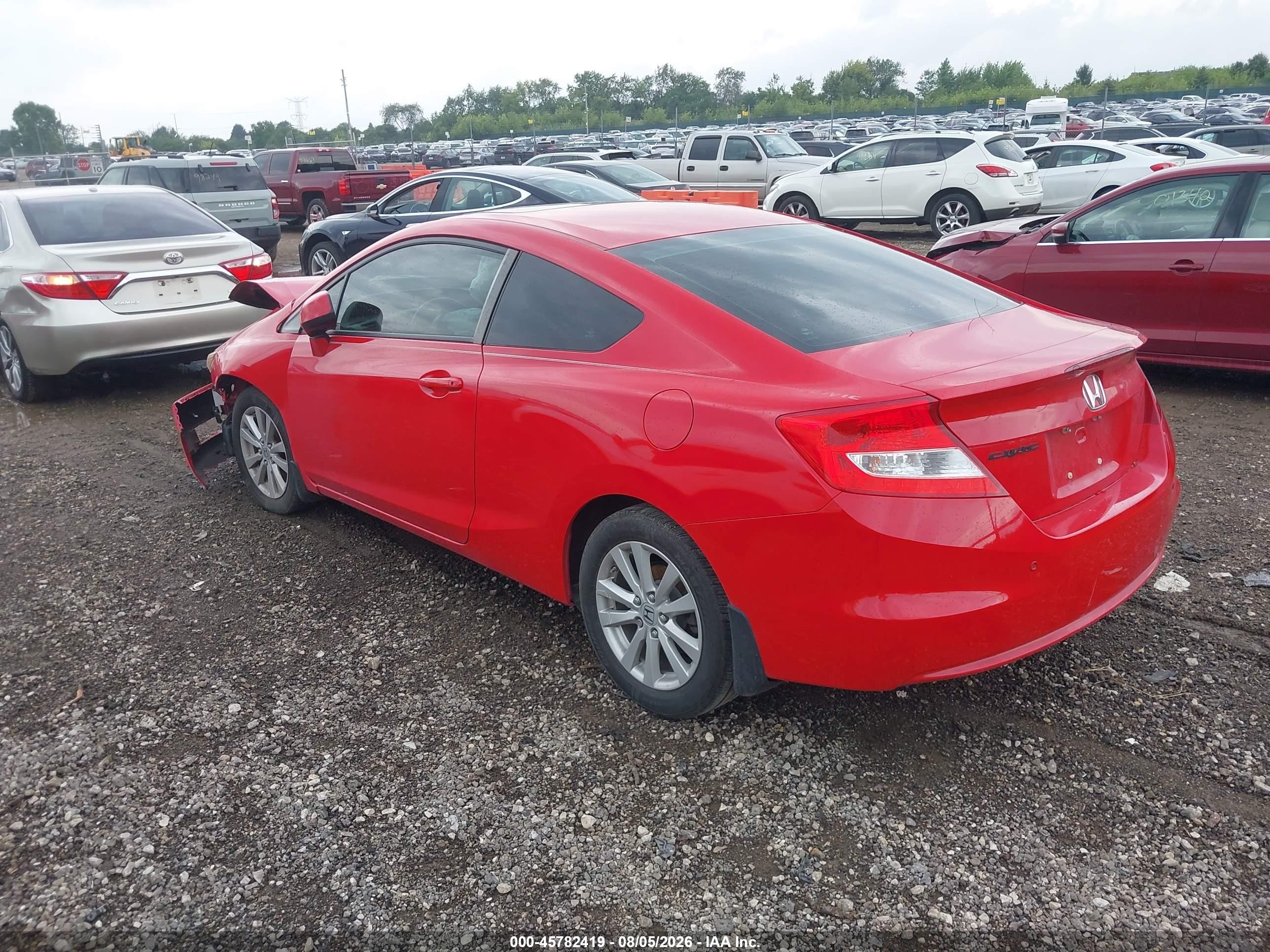 2012 Honda Civic Ex-l Red vin: 2HGFG3B08CH525524