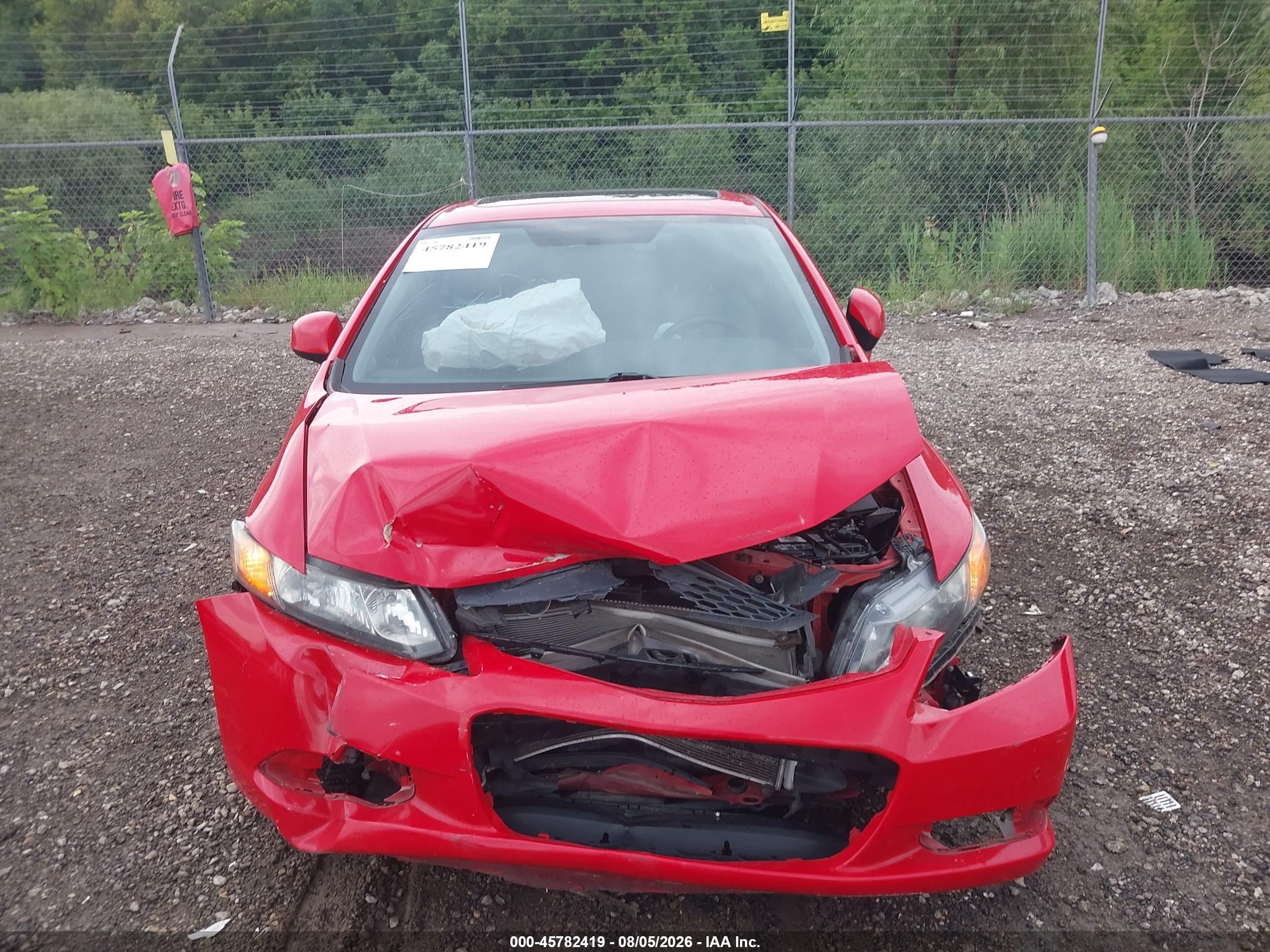 2012 Honda Civic Ex-l Red vin: 2HGFG3B08CH525524