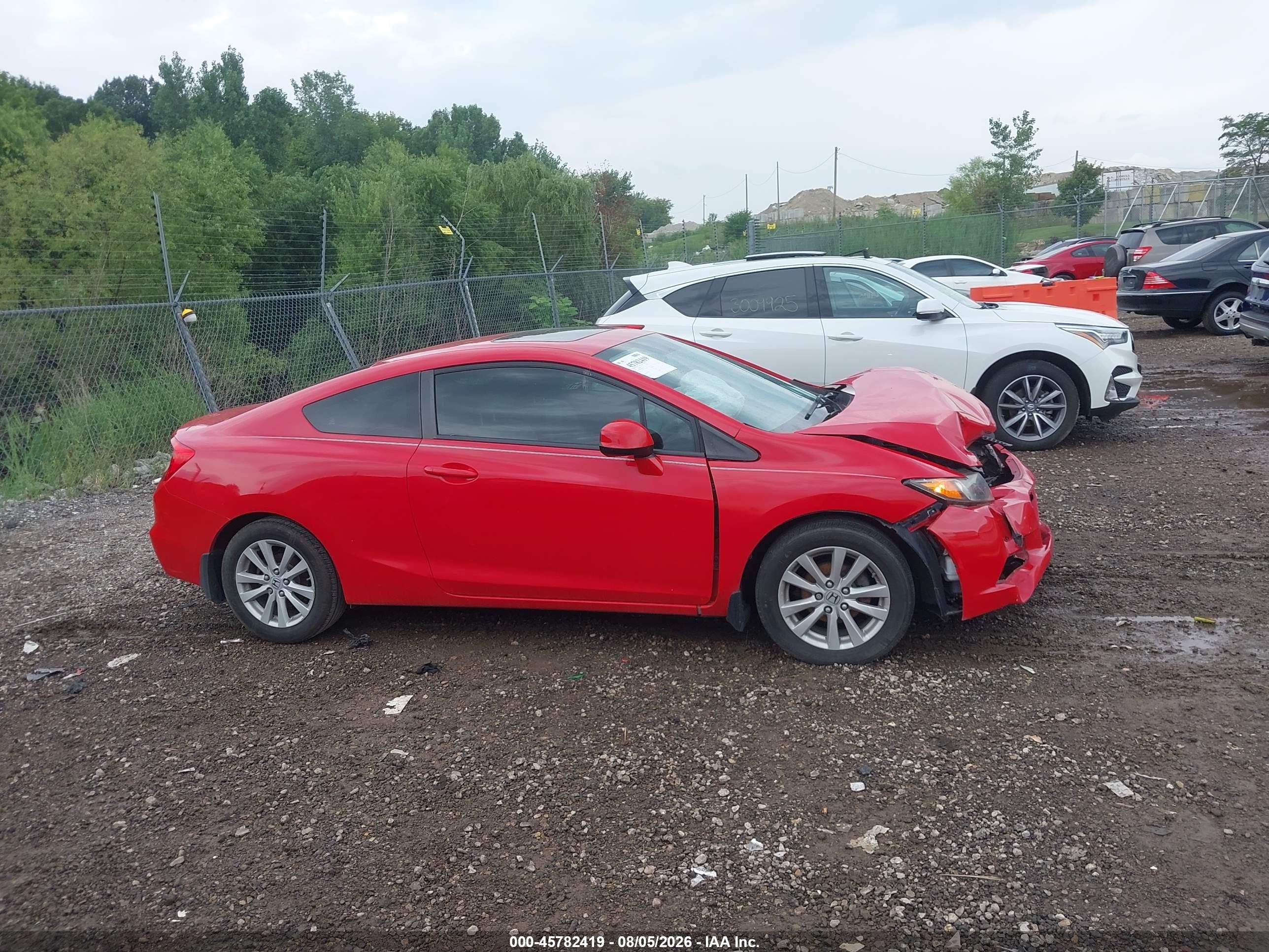 2012 Honda Civic Ex-l Red vin: 2HGFG3B08CH525524