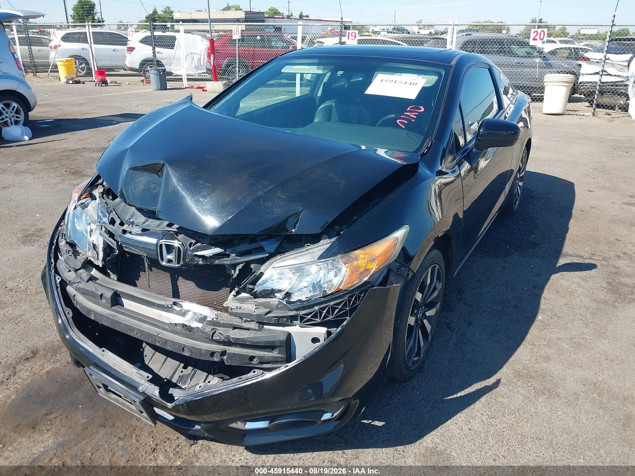 2014 Honda Civic Ex-l Black vin: 2HGFG3B08EH510928