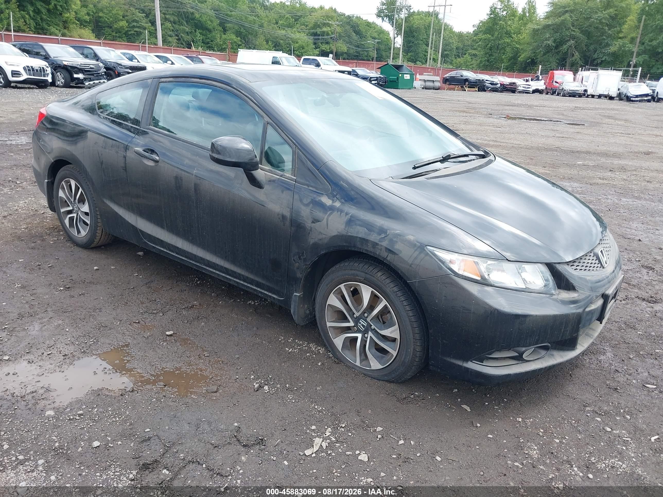 2013 Honda Civic Ex-l Черный vin: 2HGFG3B09DH518325