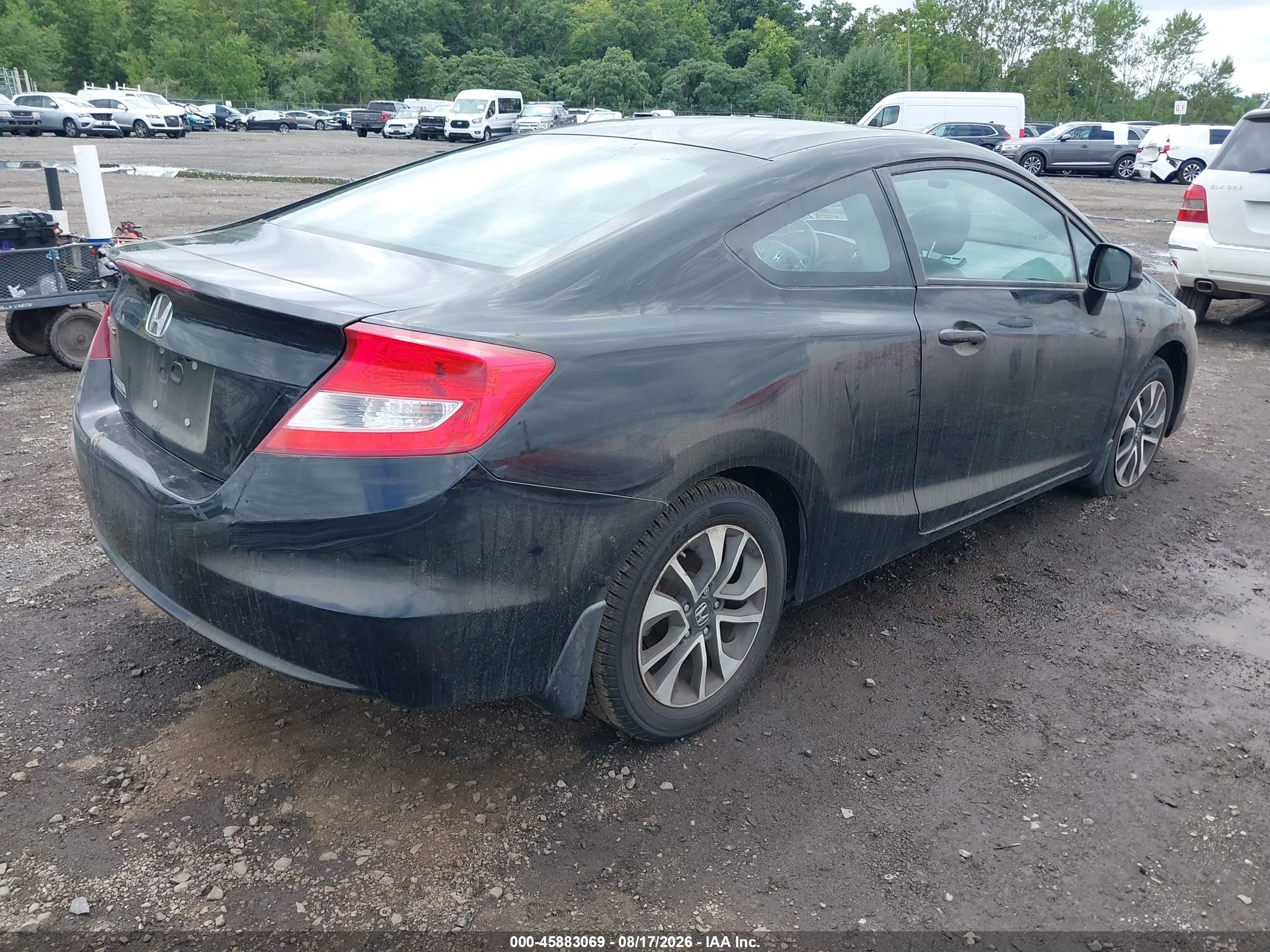 2013 Honda Civic Ex-l Black vin: 2HGFG3B09DH518325
