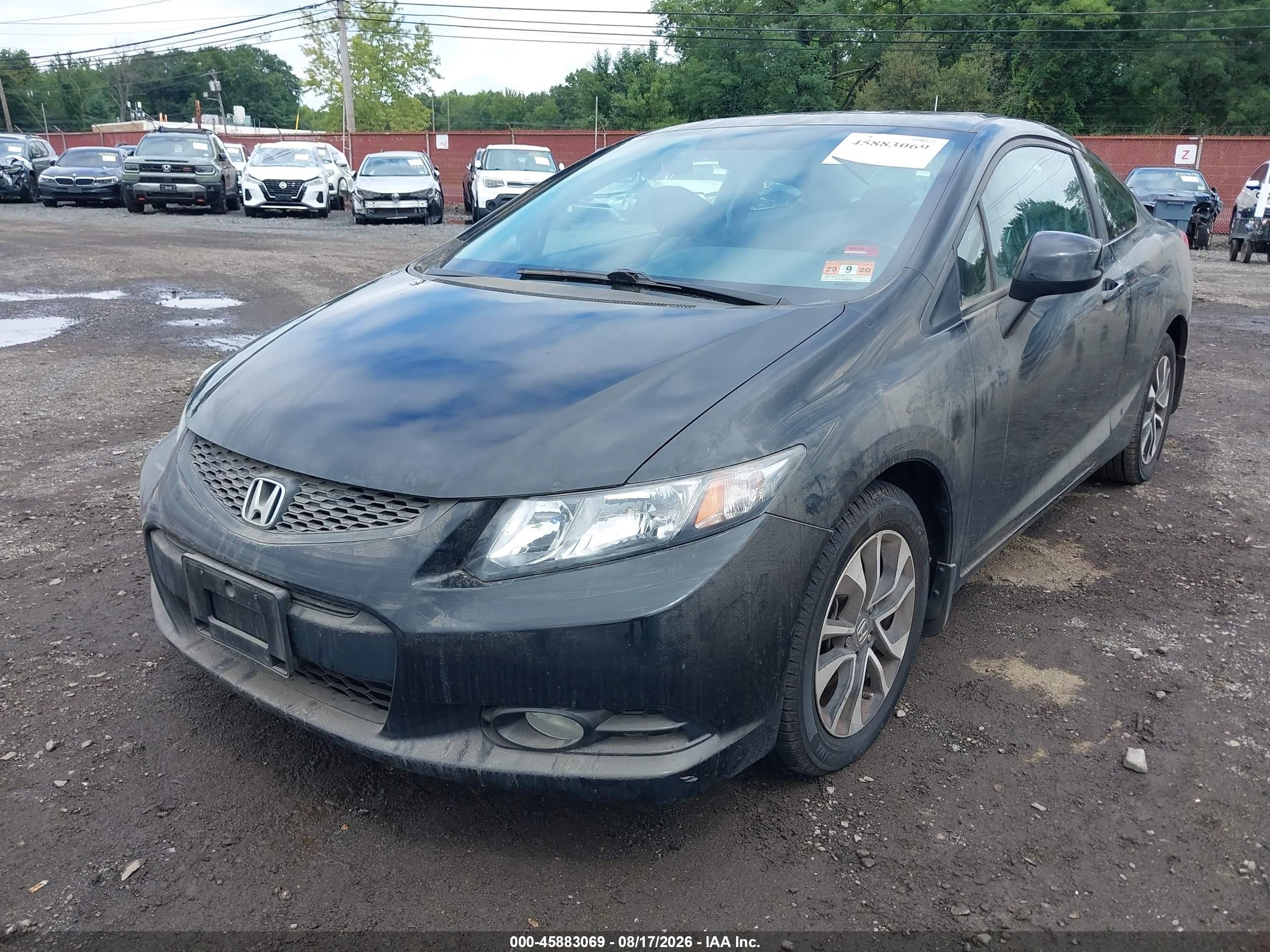 2013 Honda Civic Ex-l Black vin: 2HGFG3B09DH518325